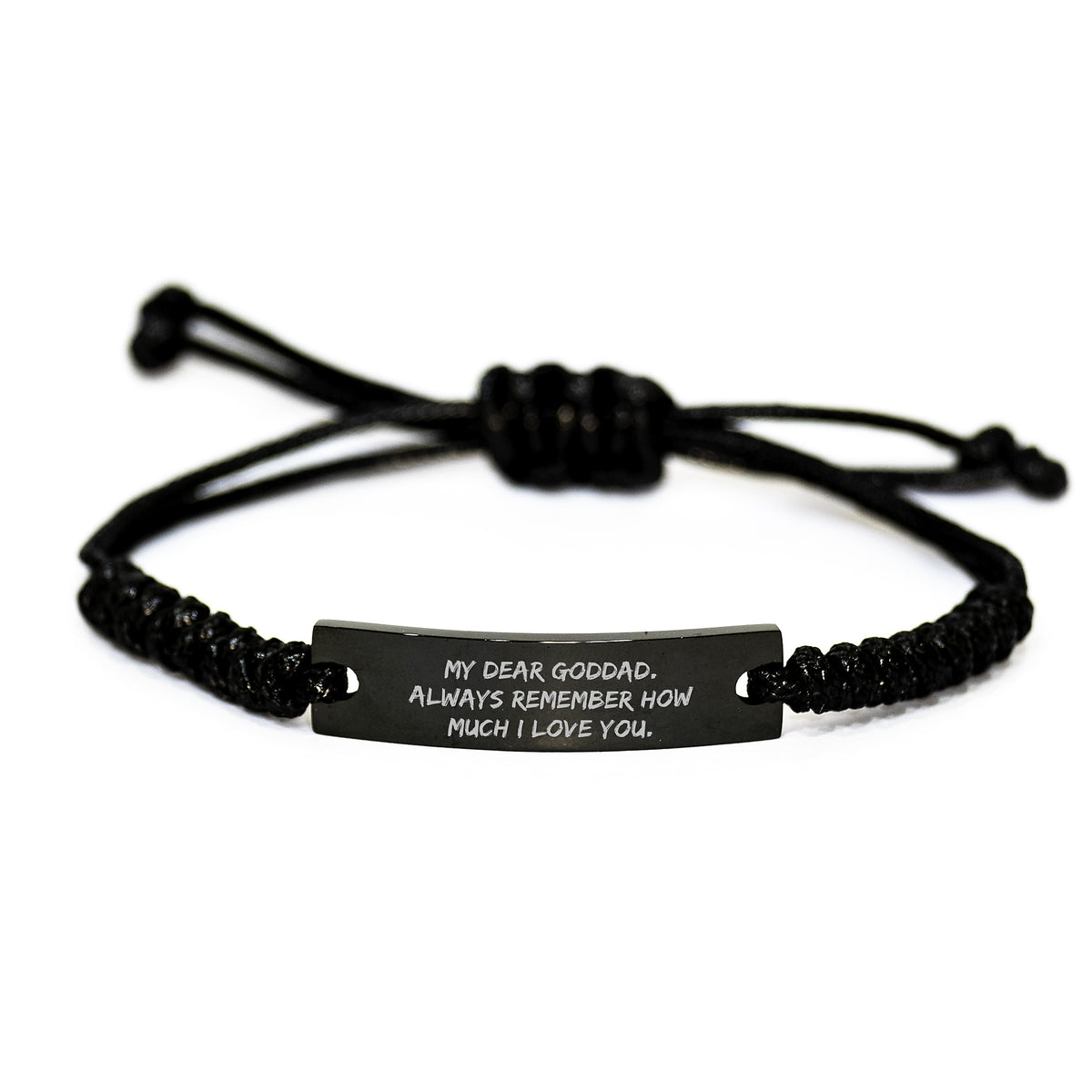 Funny Goddad Rope Bracelet Gifts from Men to Goddad, 'My Dear Goddad. Always Remember How Much I Love You.' for Graduation Unique Gifts - Image 1