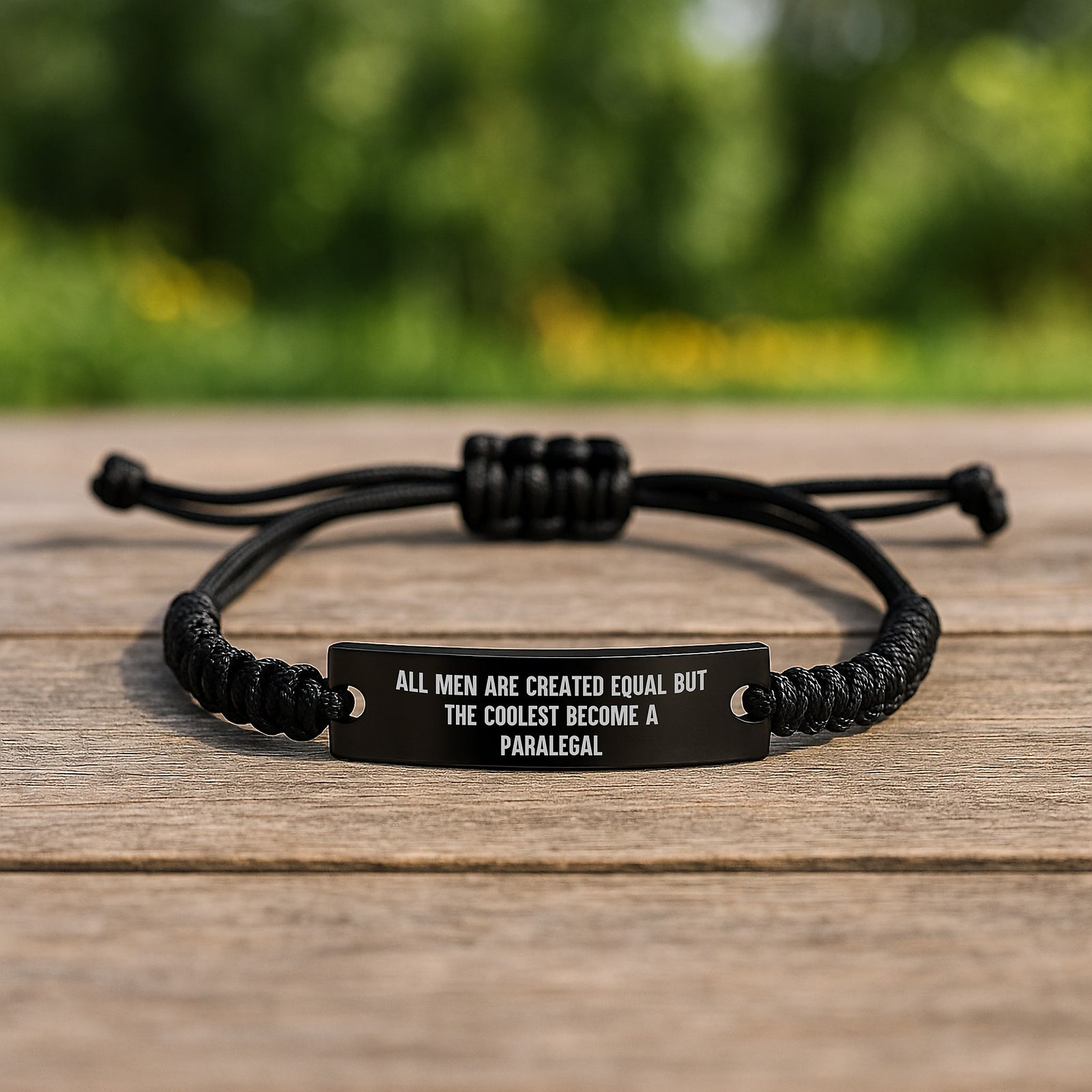 Funny Paralegal Gifts for Men Paralegal Friends Funny Rope Bracelet Quote Inspirational Christmas Unique Gifts from Men - Image 2