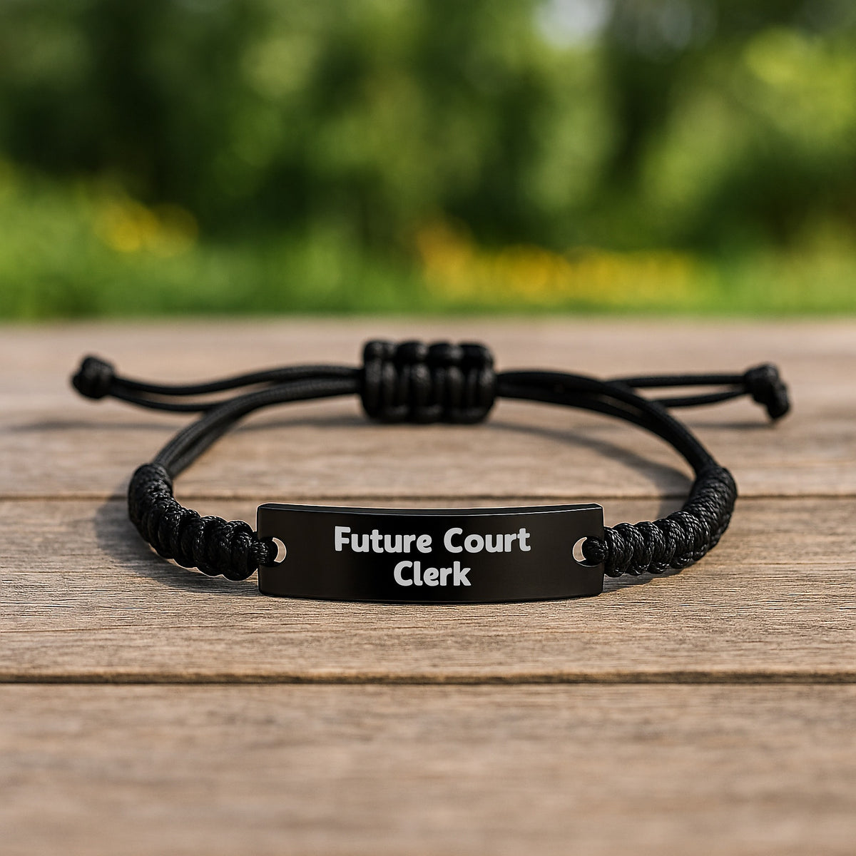 Court Clerk Keepsake Bracelet Gift for Him - Future Court Clerk Saying - Image 2