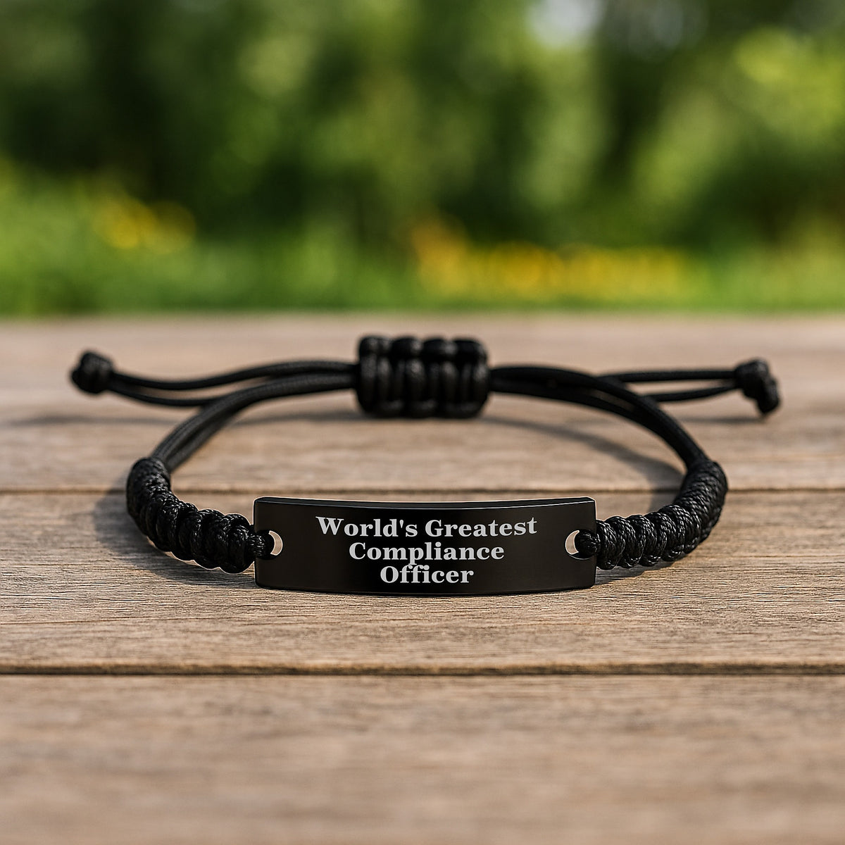 Funny Compliance Officer Rope Bracelet, Gifts from Friends to Compliance Officer Men, Birthday Unique Gifts for Compliance Officer, World's Greatest Compliance Officer Quote Rope Bracelet - Image 2