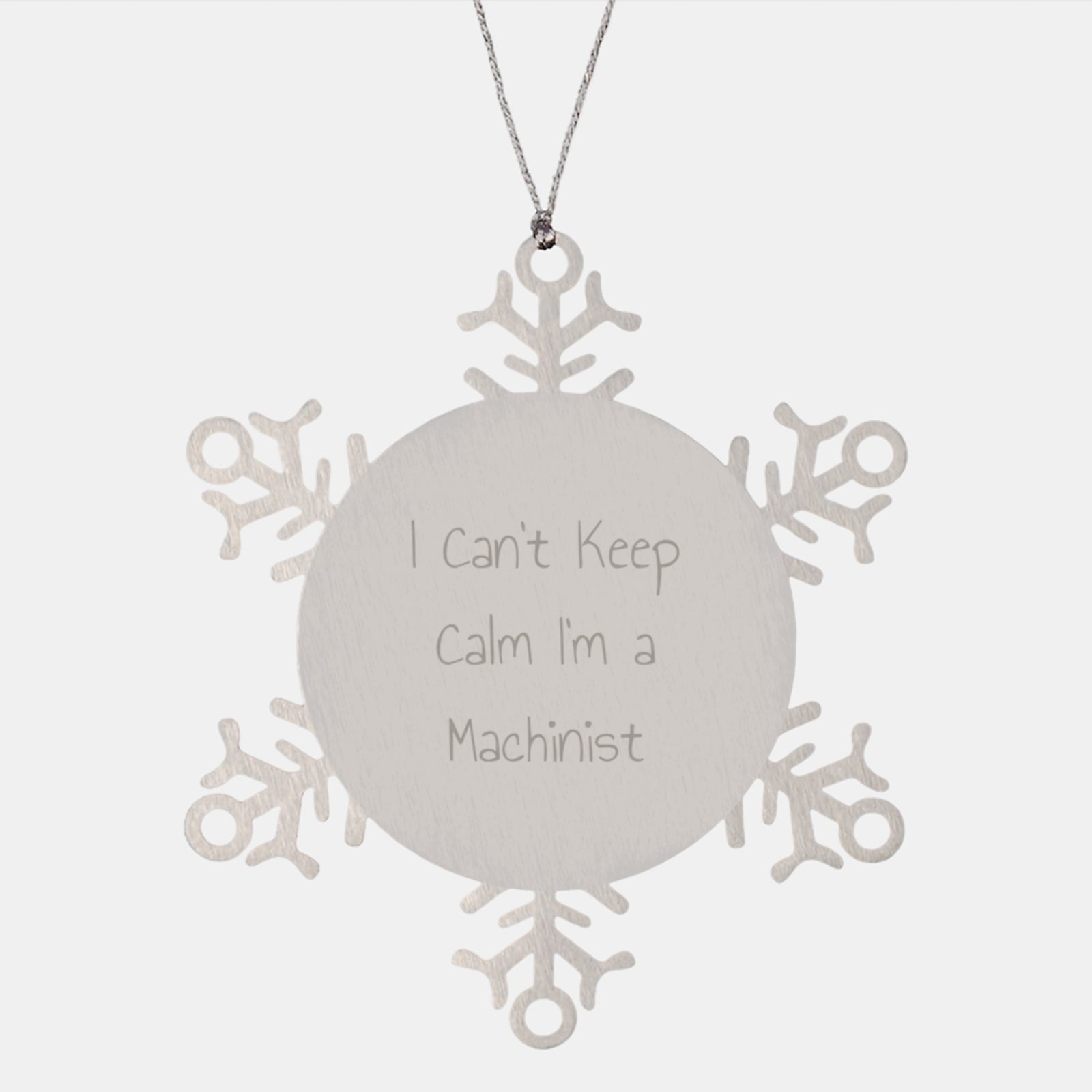 Machinist Snowflake Ornament Idea for Coworkers Christmas Gift - Image 1