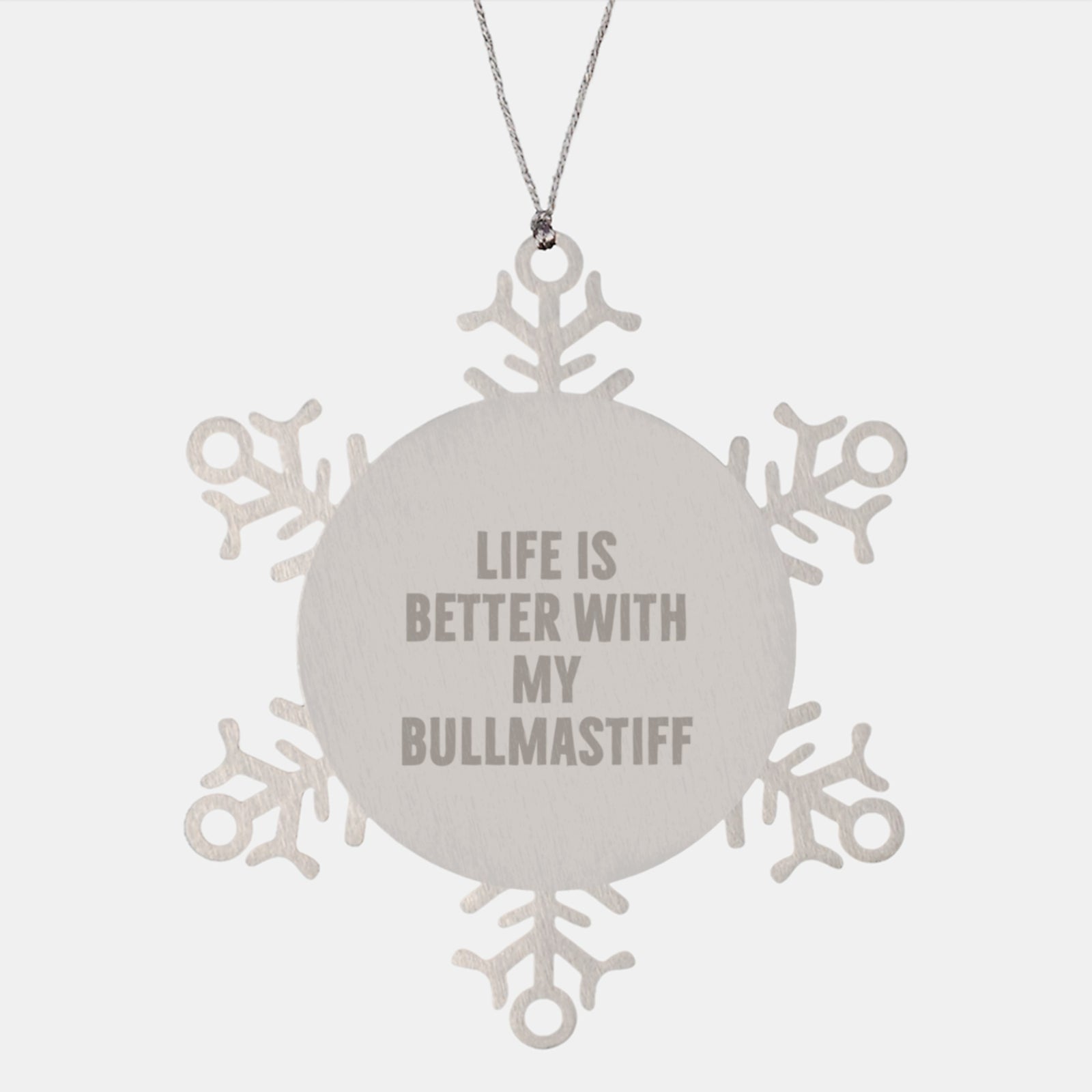 Bullmastiff Dog Lover Gifts, Funny Snowflake Ornament for Christmas Unique Presents from Family and Friend - Image 1