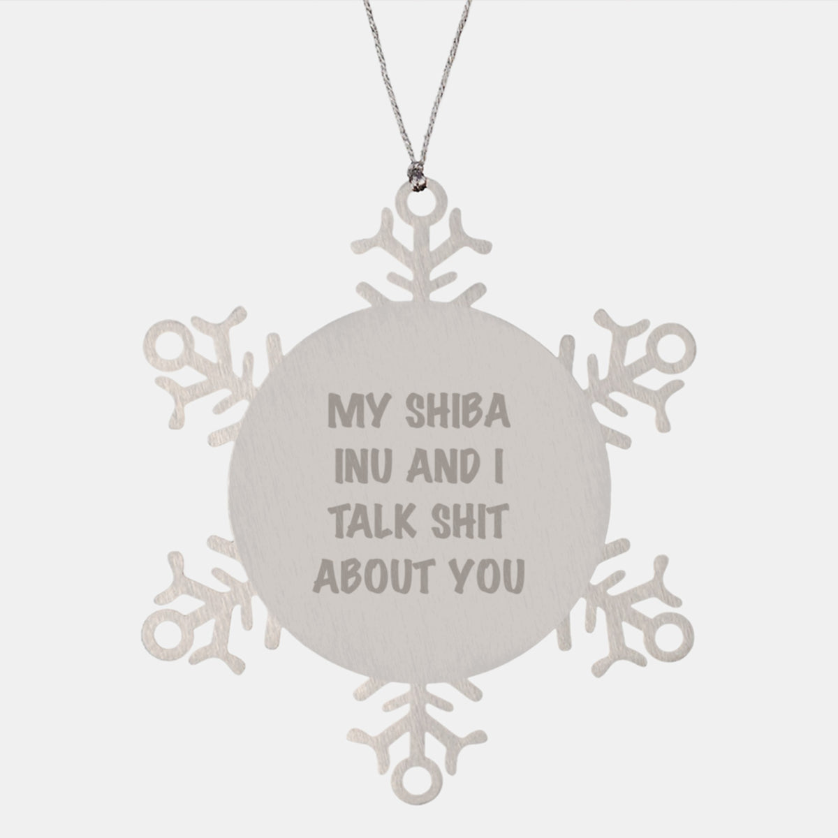 Shiba Inu Snowflake Ornament Idea for Coworkers Christmas Gift - Image 1