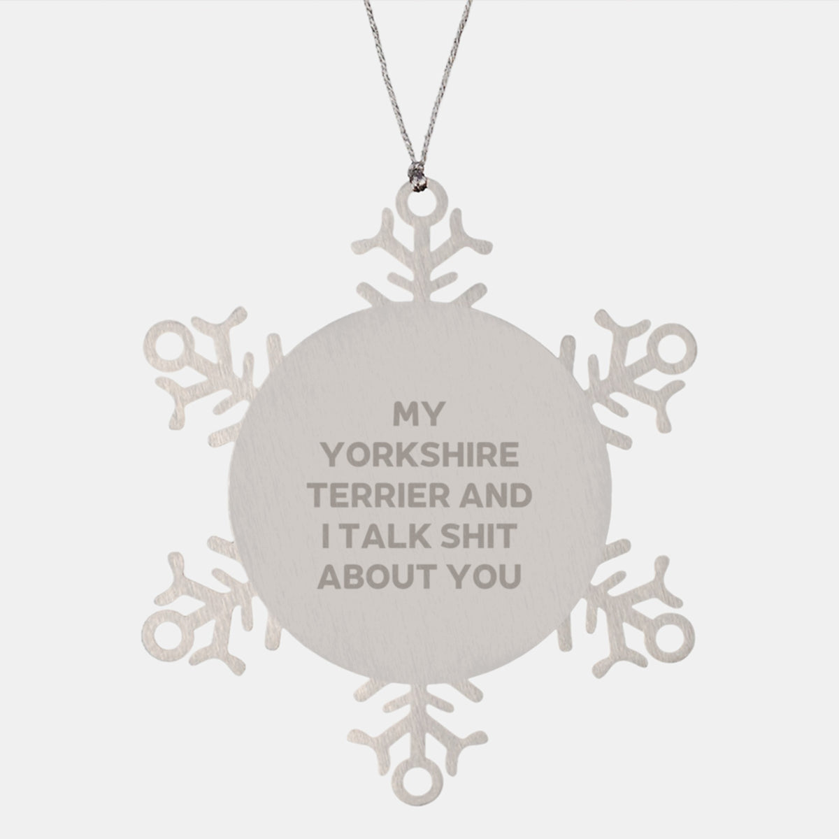 Christmas Gift for Her Yorkshire Terrier Shiny Ornament Present - Image 1