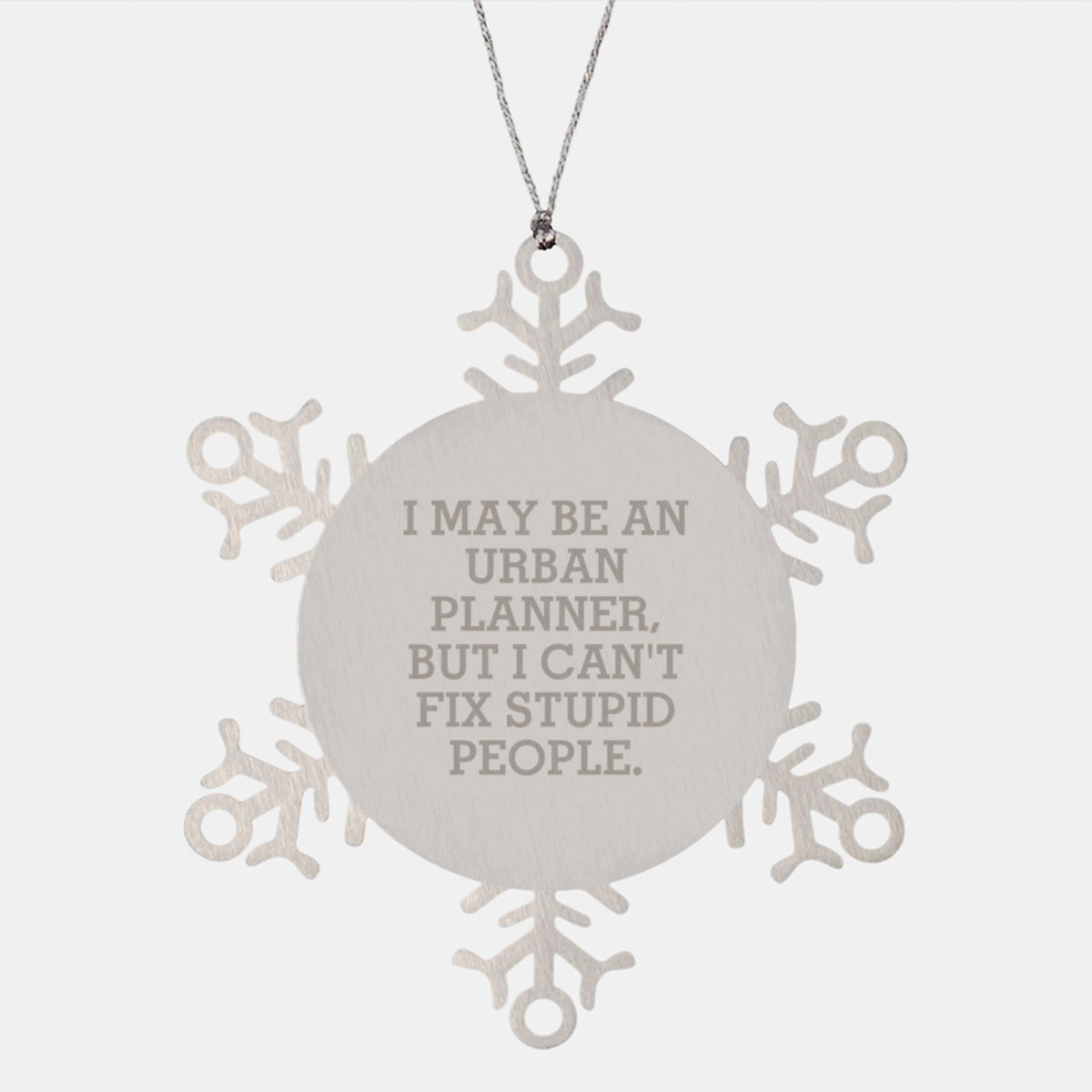 Christmas Ornament Gift for Family Treasure Urban Planner Snowflake - I - Image 1
