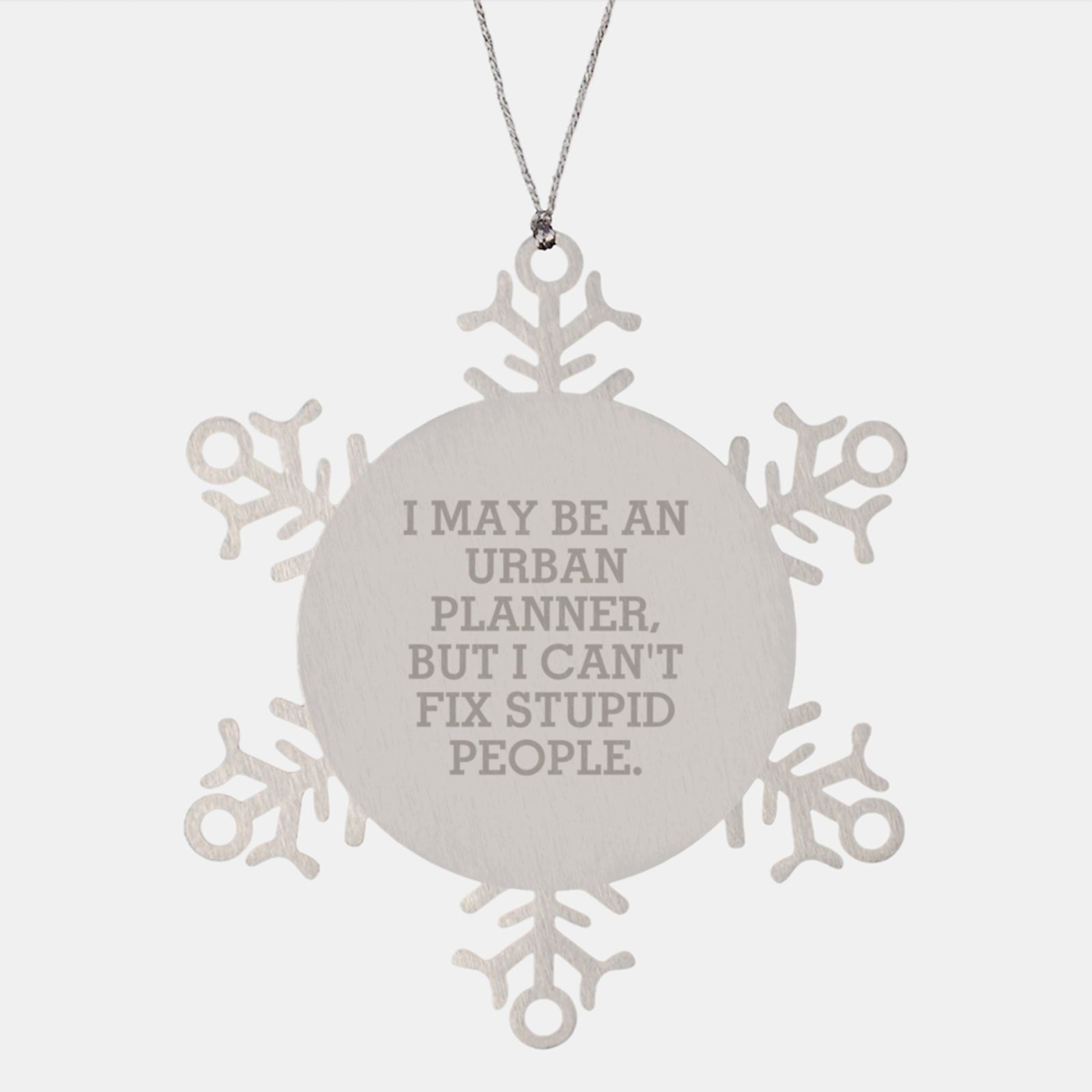 Christmas Ornament Gift for Family Treasure Urban Planner Snowflake - I - Image 1