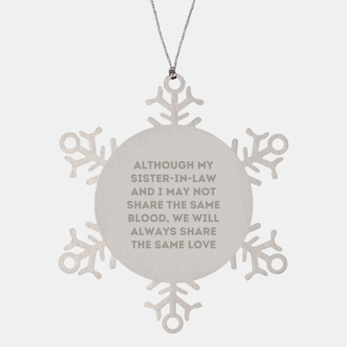 Gifts from Family, Thoughtful Sister-in-law Gifts, Snowflake Ornament with Inspirational Quote for Sister-in-law, Christmas Unique Gifts for Sister-in-law - Image 1