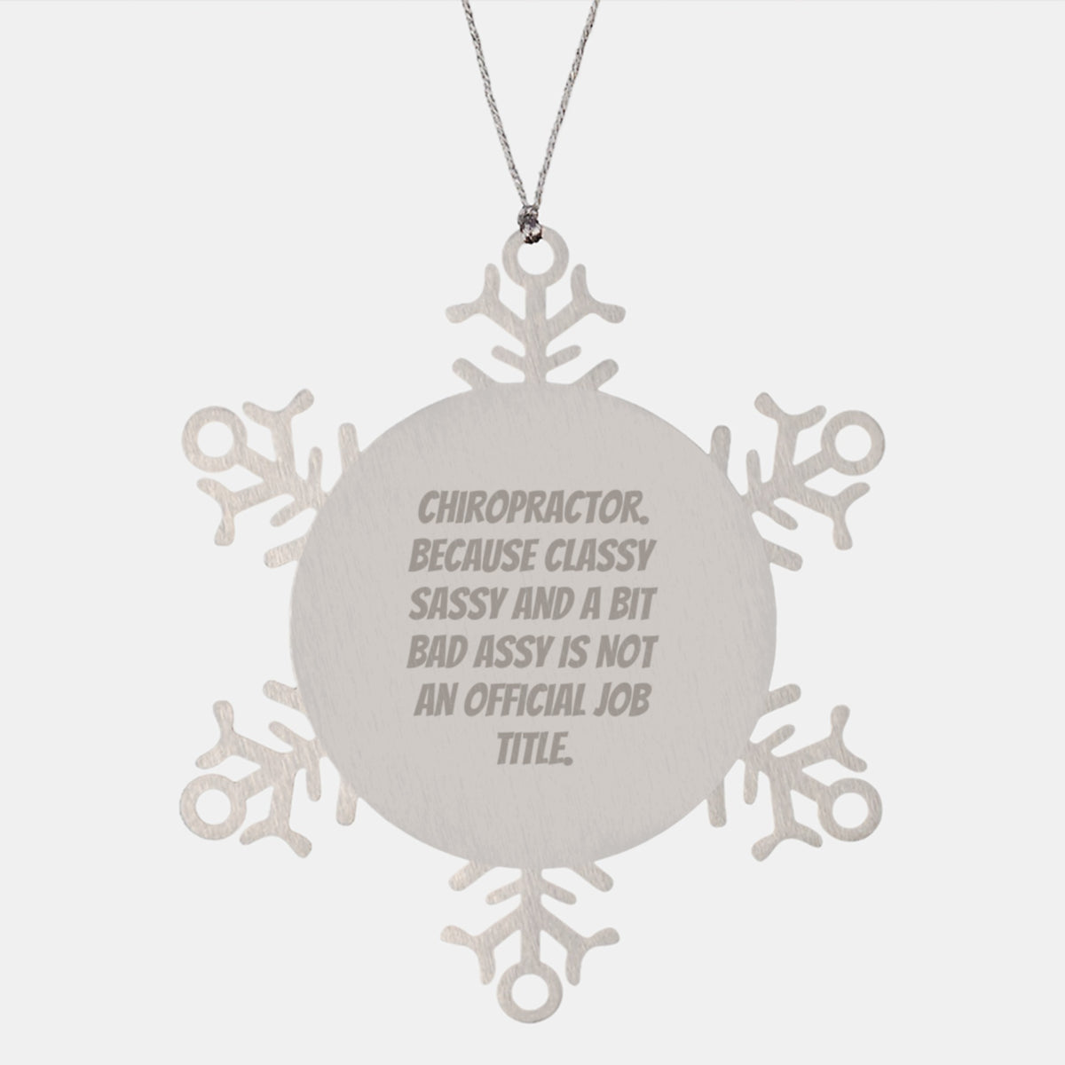 Funny Chiropractor Gifts from Friends for Chiropractor Men Unique Snowflake Ornament Christmas Office Decor - Image 1