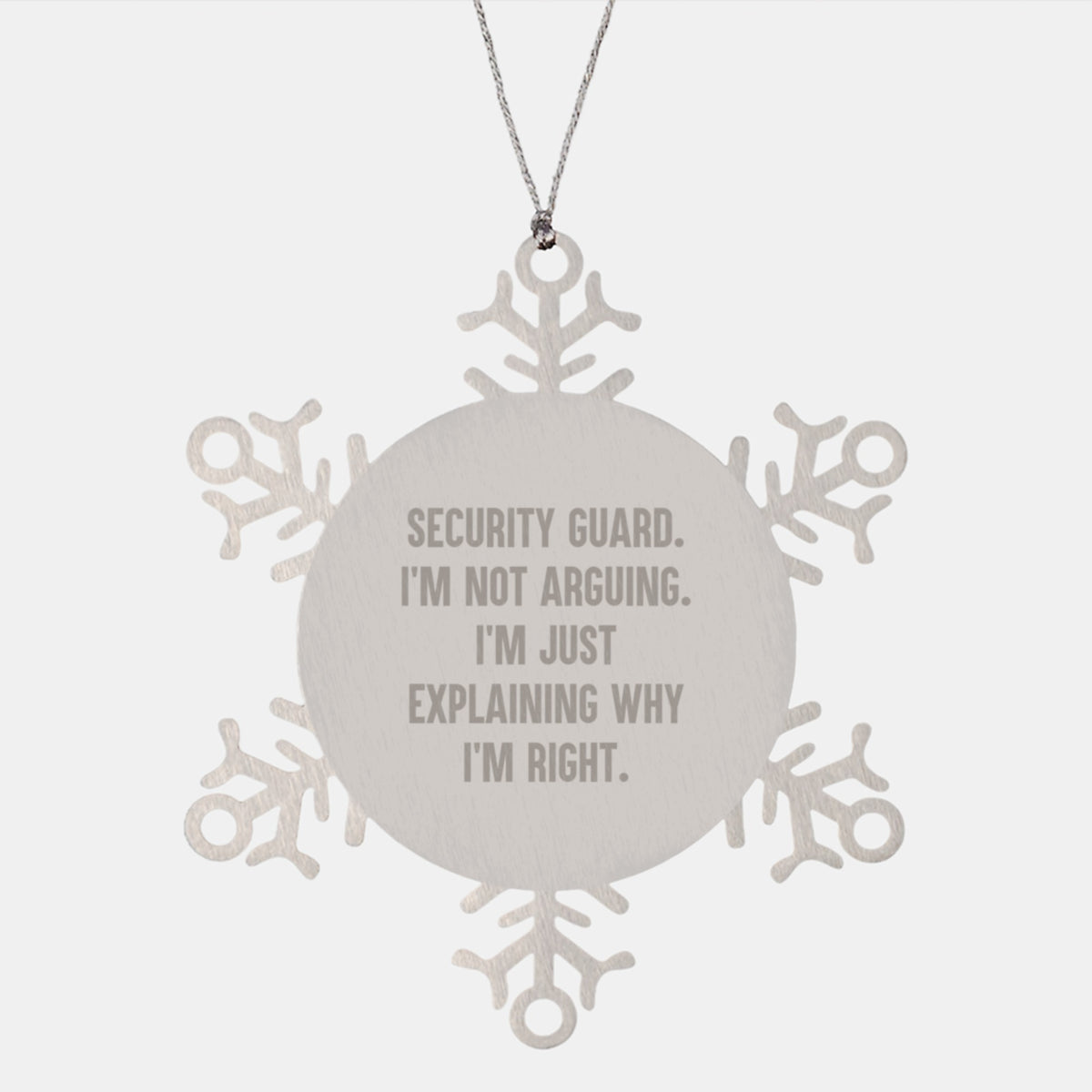 Family Treasure Security Guard Snowflake Ornament Christmas Gift - Image 1