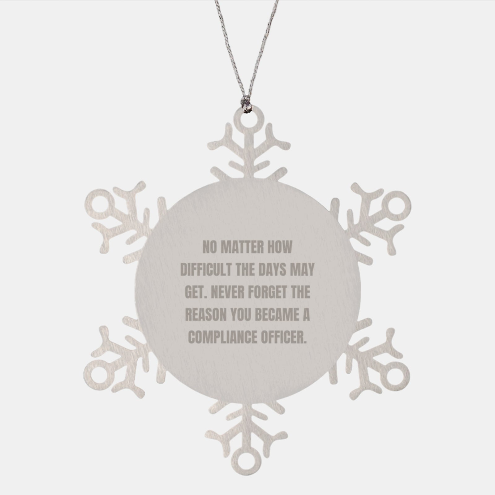 Compliance Officer Gifts from Friends, Funny Inspirational Snowflake Ornament for Compliance Officer Men, Christmas Unique Gift for Compliance Officer Coworkers - Image 1