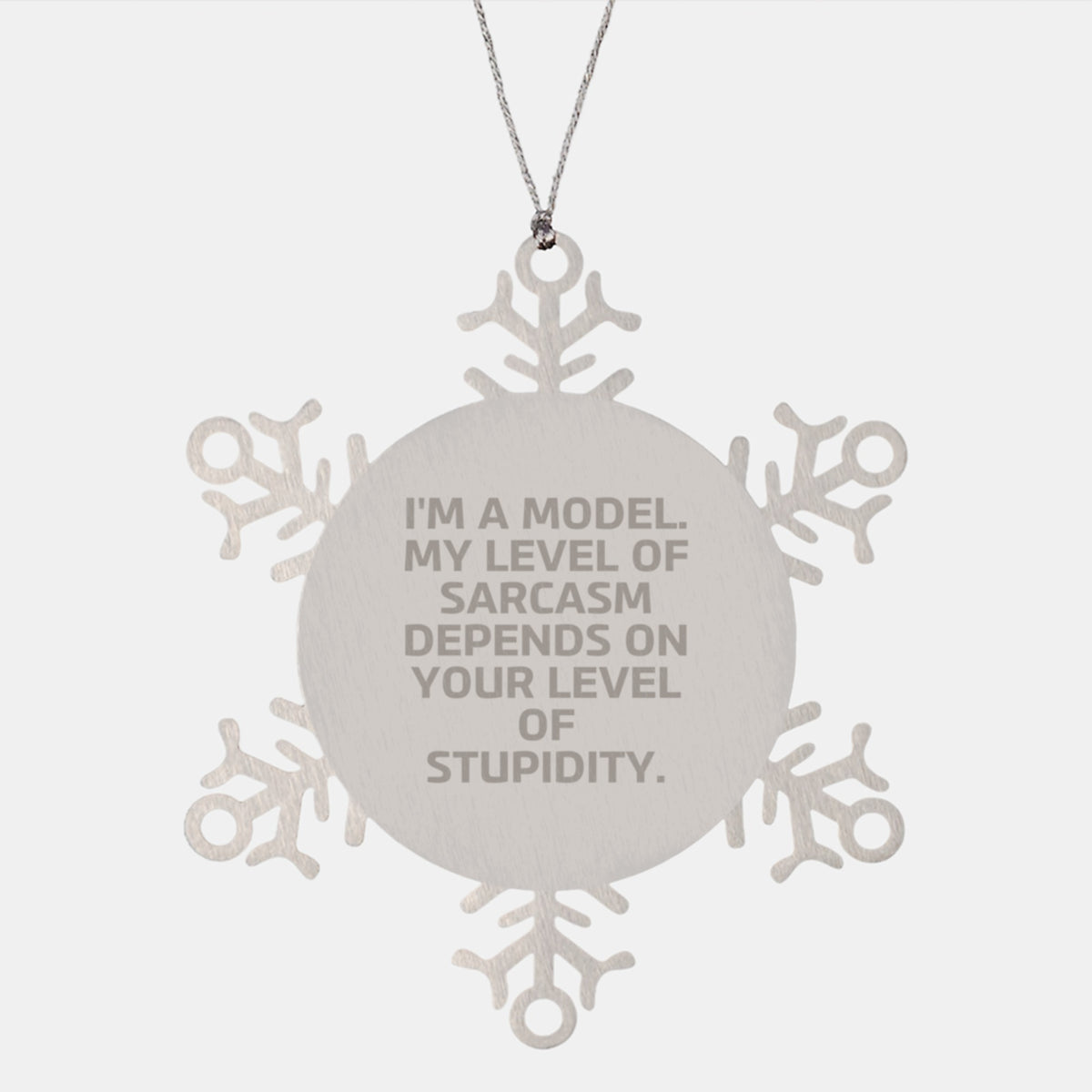 Funny Snowflake Ornament Gifts from Friends to Model Enthusiasts, Sarcasm Level Adjustable, Christmas Unique Gifts for Men and Women - Image 1