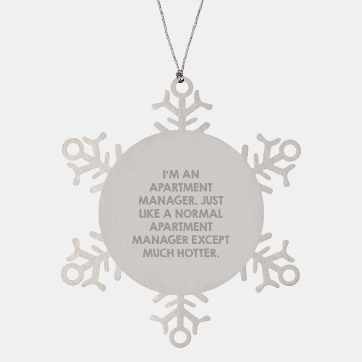 Funny Snowflake Ornaments for Apartment Manager, Unique Gifts from Friends or Family, Perfect Christmas Decorations for Apartment Manager - Image 1
