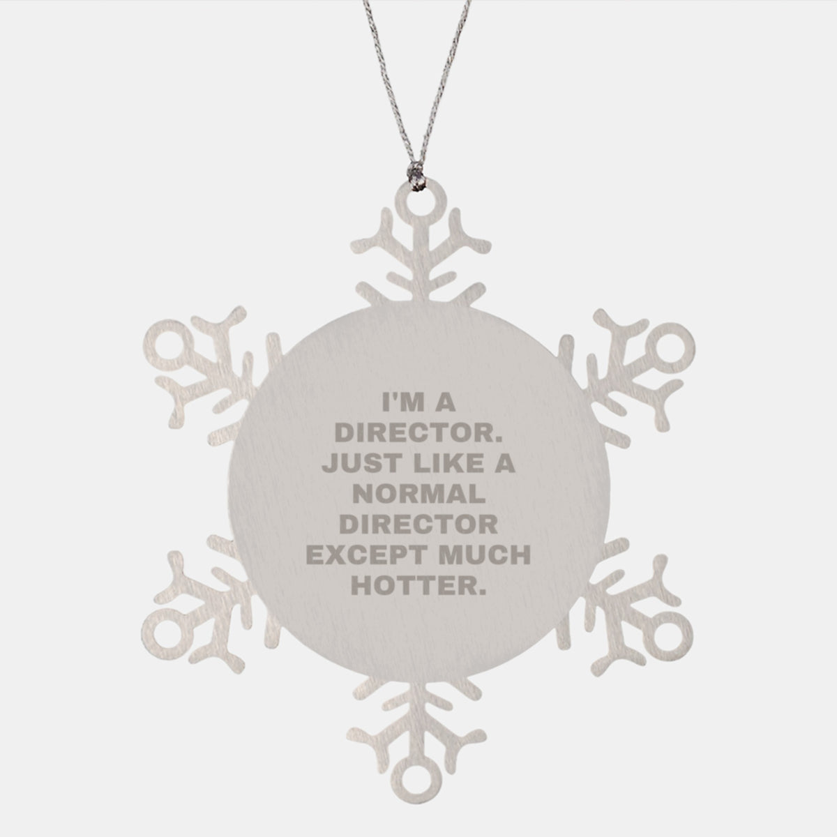 Humorous Director Snowflake Ornament Gifts for Men, Funny Christmas Unique Presents from Friends and Family - Image 1