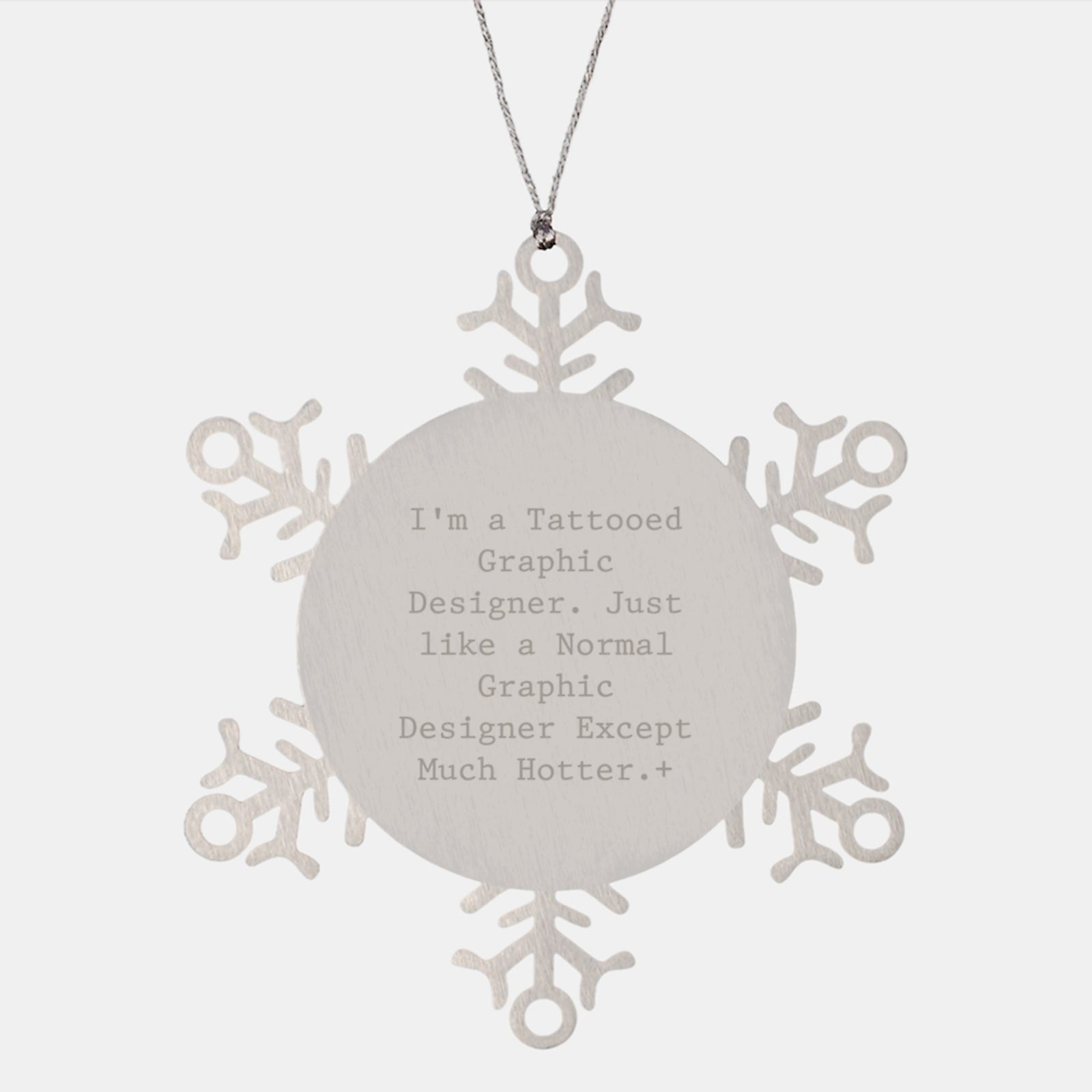 Graphic Designer Keepsake Snowflake Ornament for Him Christmas Gift - Image 1