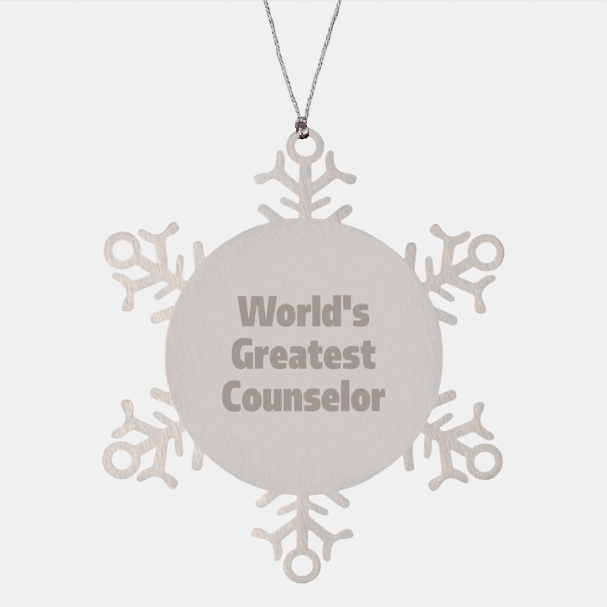 Funny Counselor Gifts from World's Greatest Counselor for Counselor, Snowflake Ornament, Christmas Unique Gifts, Men, Women, Friends, Coworkers, Family - Image 1