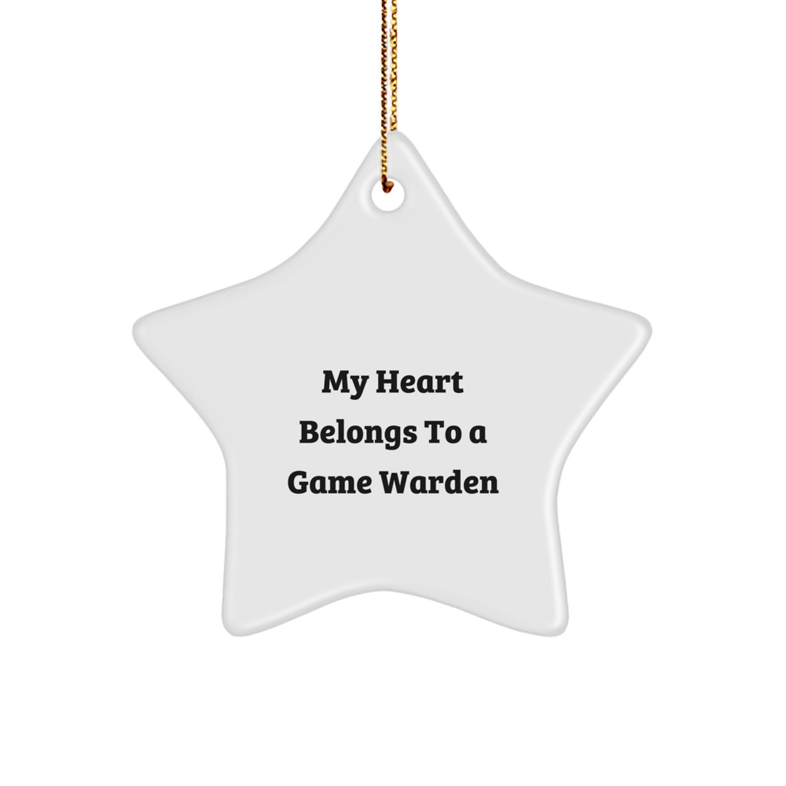 Funny Game Warden Gift Ideas from Friends, Game Warden Star Ornament for Christmas Unique Gifts - Image 1