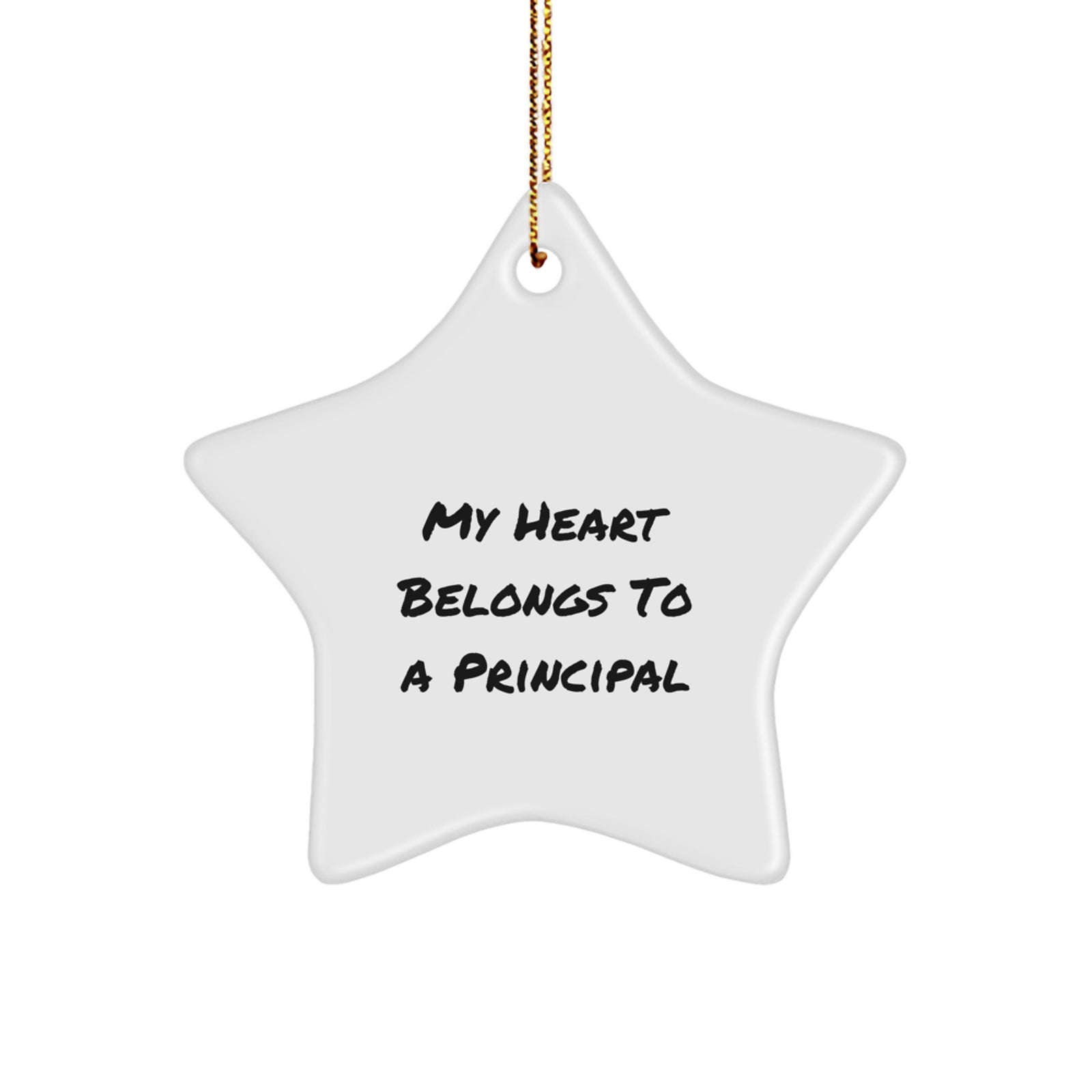 Funny Principal Star Ornament Gifts from Men to Women for Principal Friends Family Christmas Decorations - Image 1