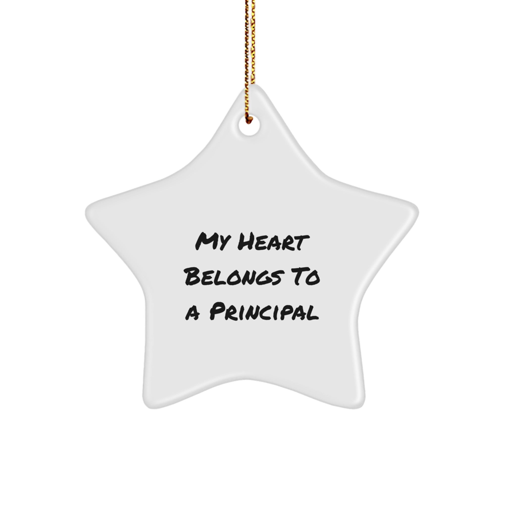 Funny Principal Star Ornament Gifts from Men to Women for Principal Friends Family Christmas Decorations - Image 1