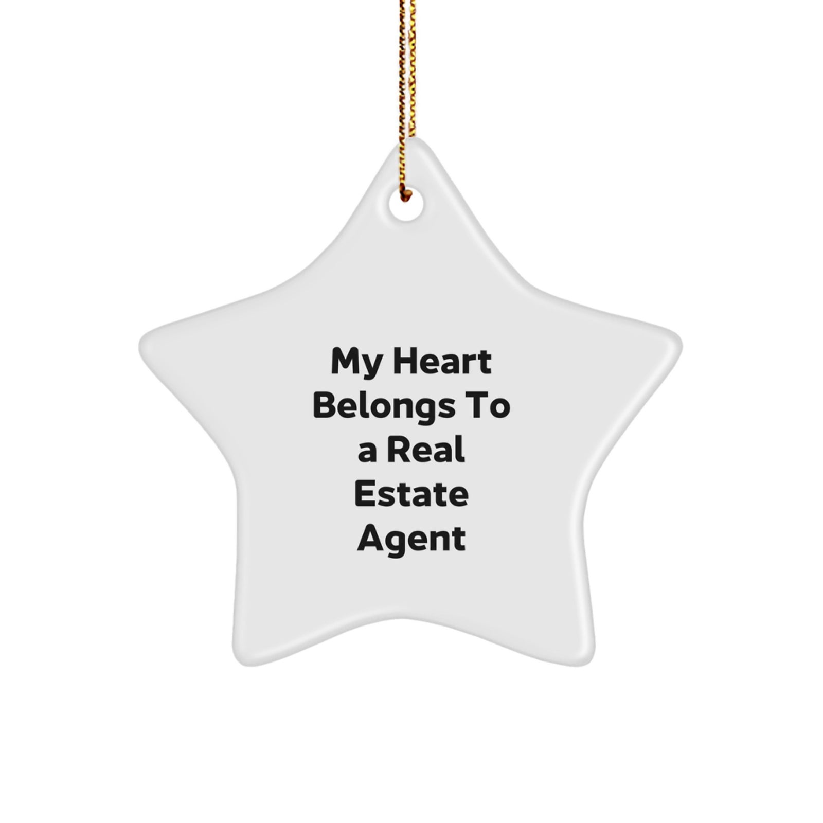 Funny Real Estate Agent Gifts from Friends, Heartwarming Star Ornament for Christmas Unique Gifts, Men Women Coworkers Family - Image 1