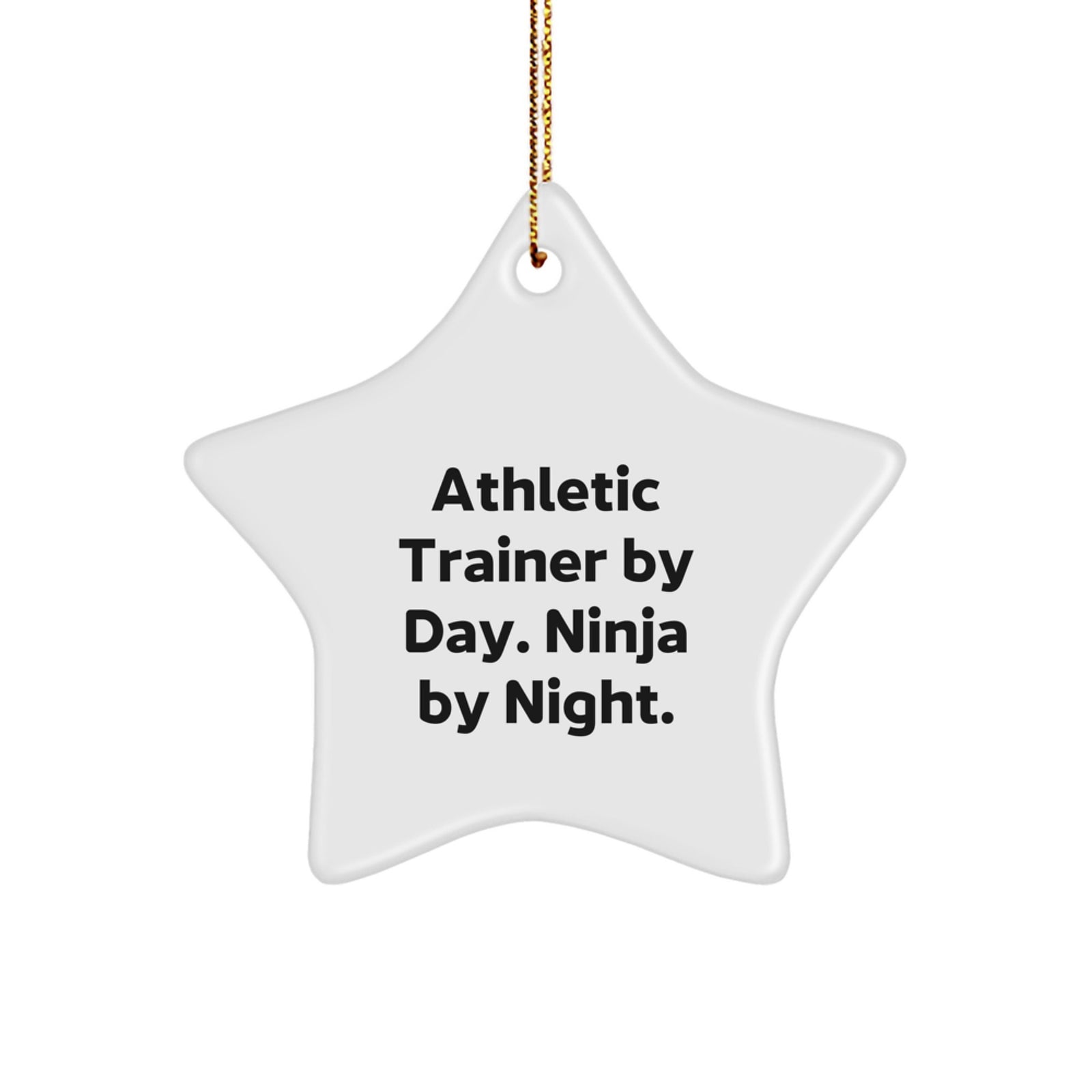 Funny Athletic Trainer Star Ornament Gifts from Family for Christmas Decorations - Image 1