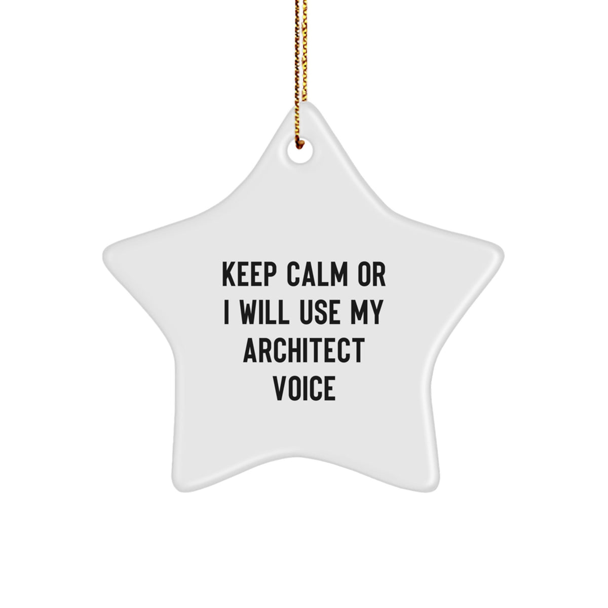 Funny Architect Star Ornament Gifts from Men to Friends - Christmas Unique Ornaments for Office Decor - Image 1