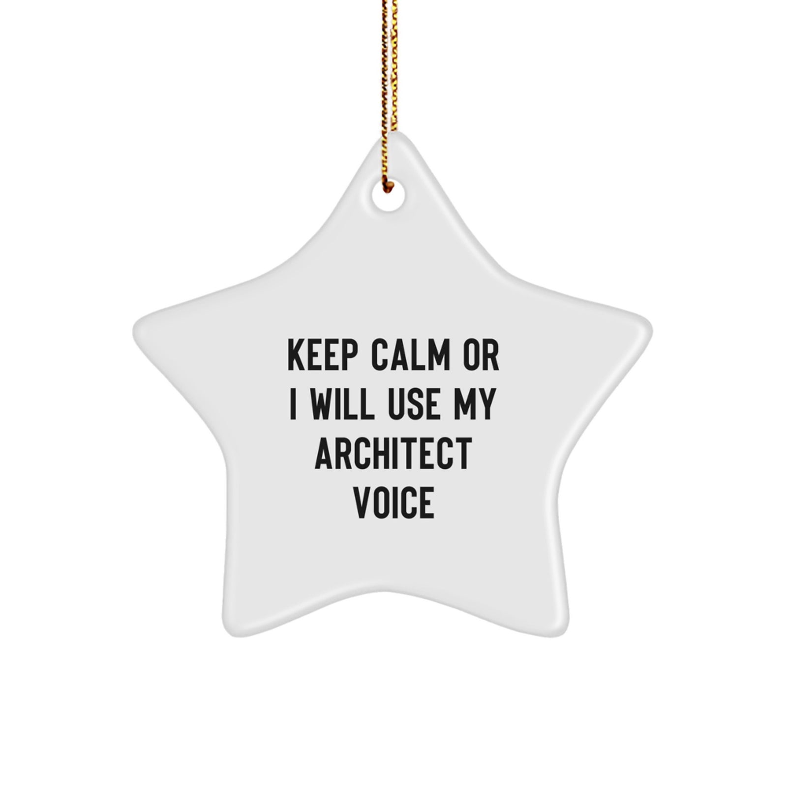 Funny Architect Star Ornament Gifts from Men to Friends - Christmas Unique Ornaments for Office Decor - Image 1