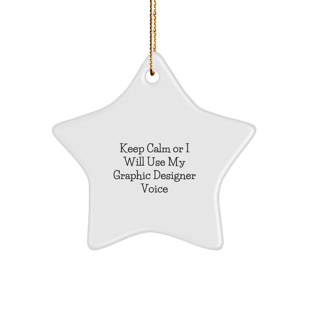Funny Graphic Designer Gifts for Men - Star Ornament - Unique Christmas Memorable Presents from Friends for Colleagues or Family - Image 1