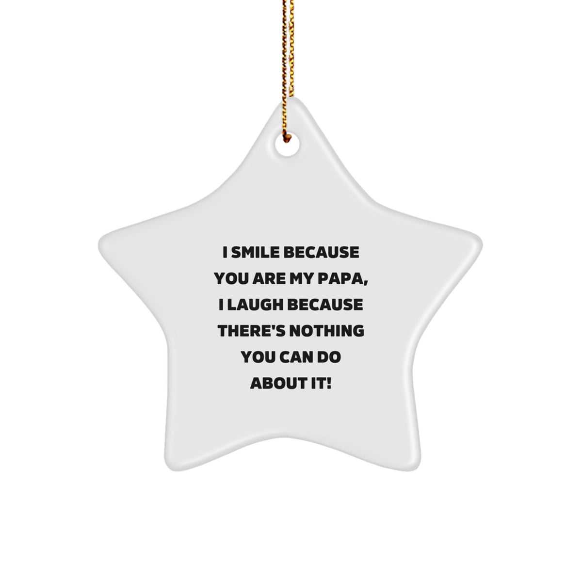 Funny Papa Star Ornament Gifts from Family Members to Papa, Perfect Star Shaped Ornament for Papa's Birthday or Christmas Unique Gifts - Image 1