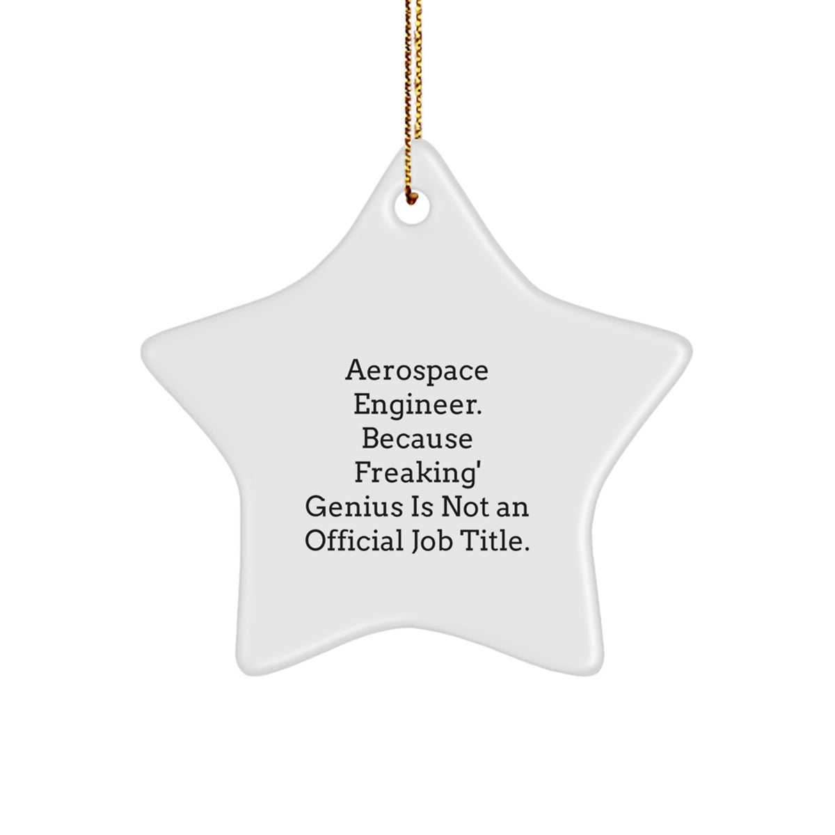 Aerospace Engineer Star Ornament for a Best Friend Companion Gift - Image 1