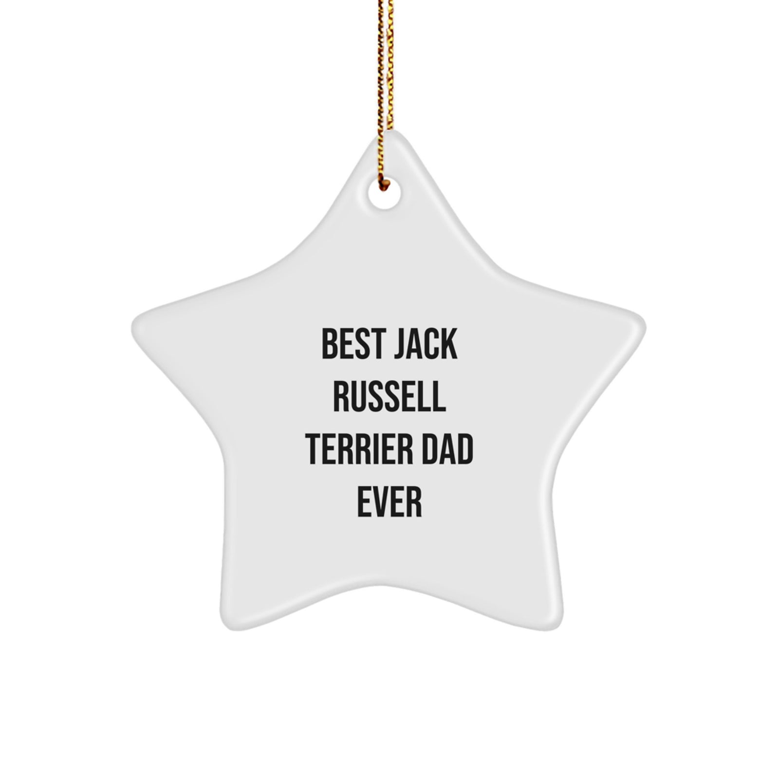 Funny Jack Russell Terrier Dog Gifts for Dad from Men - Best Star Ornament for Christmas - Image 1