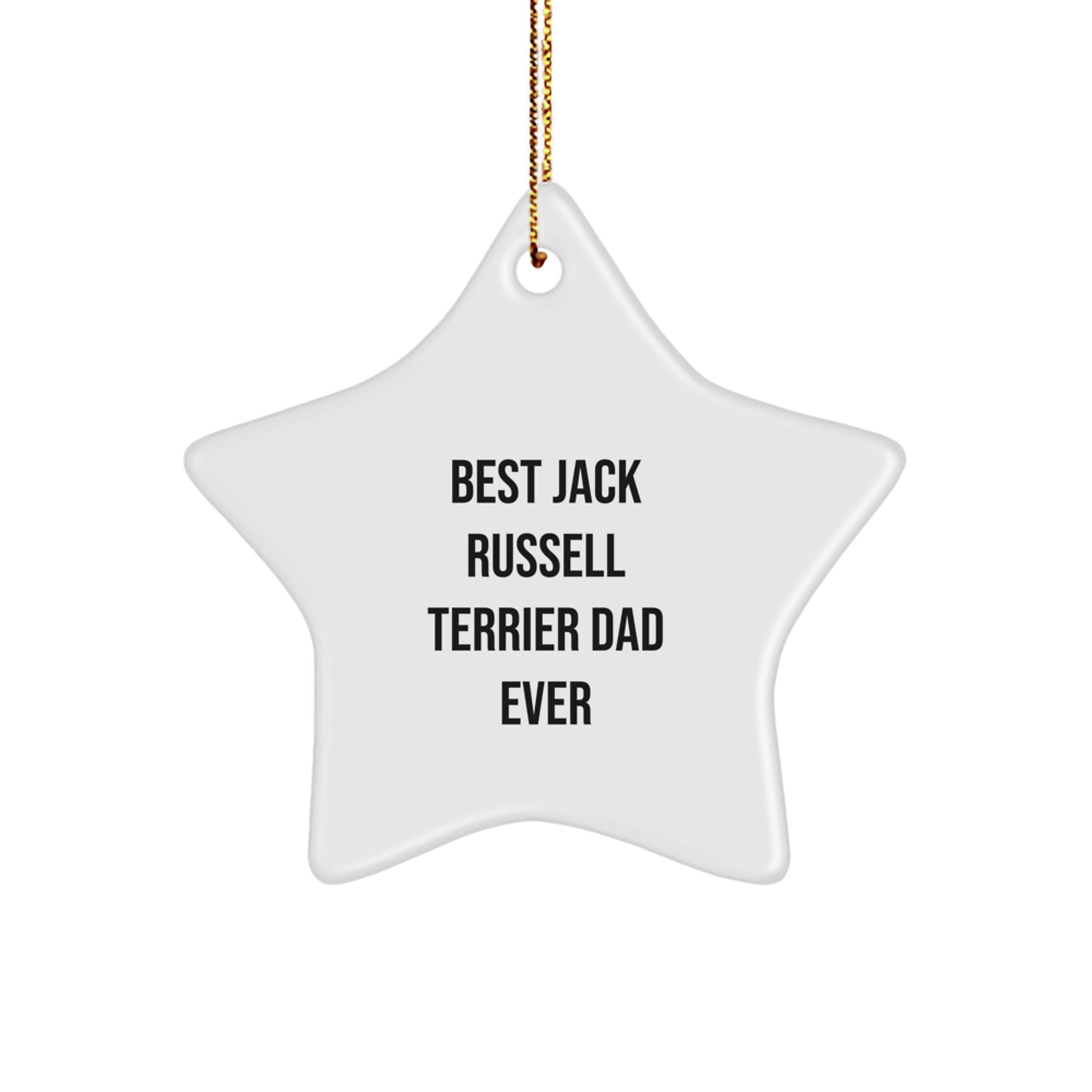 Funny Jack Russell Terrier Dog Gifts for Dad from Men - Best Star Ornament for Christmas - Image 1