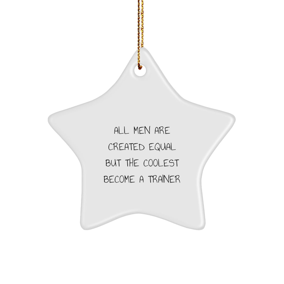 Funny Trainer Gifts from Men, Unique Trainer Star Ornament for Christmas, Inspirational Quote for Trainer Friends - Image 1