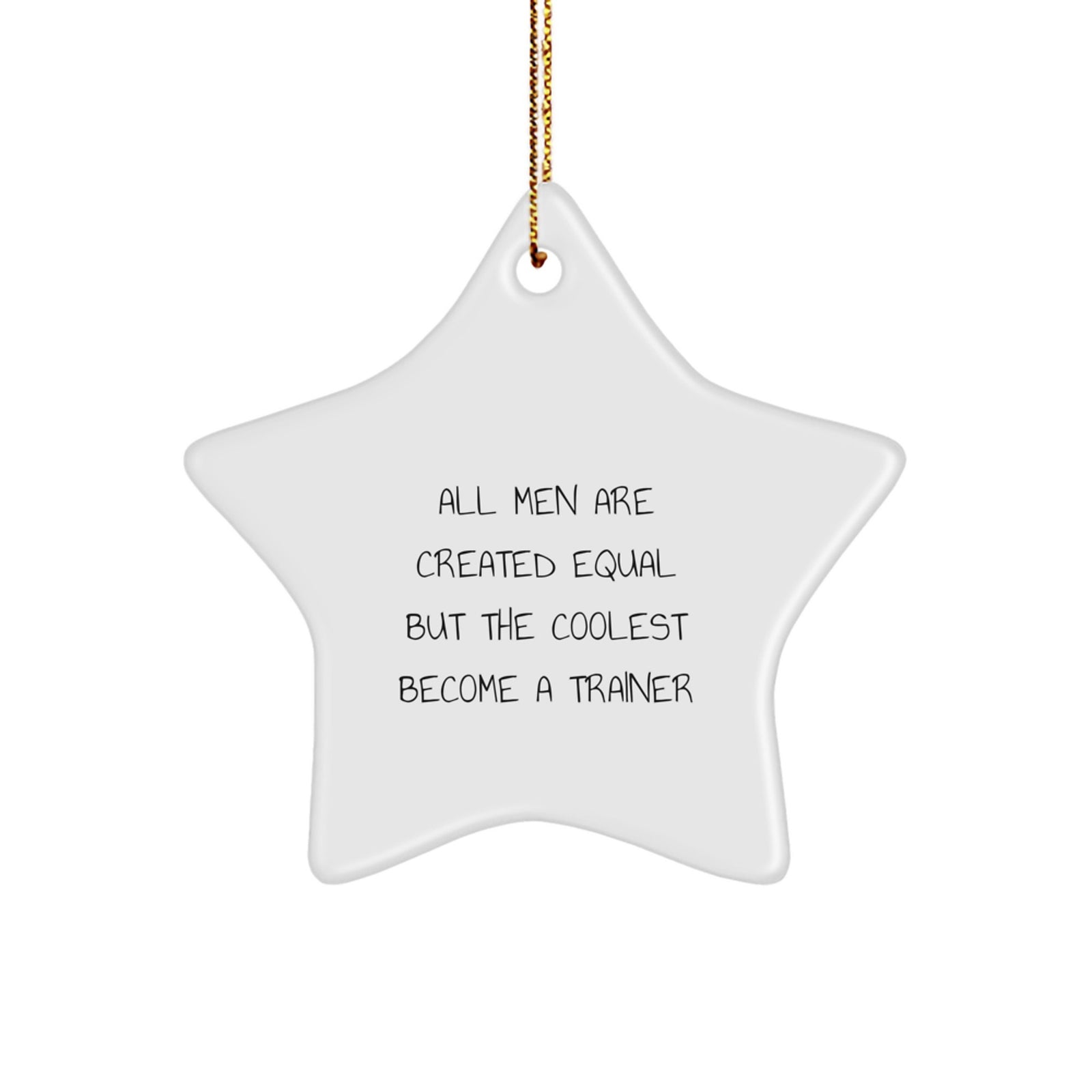 Funny Trainer Gifts from Men, Unique Trainer Star Ornament for Christmas, Inspirational Quote for Trainer Friends - Image 1