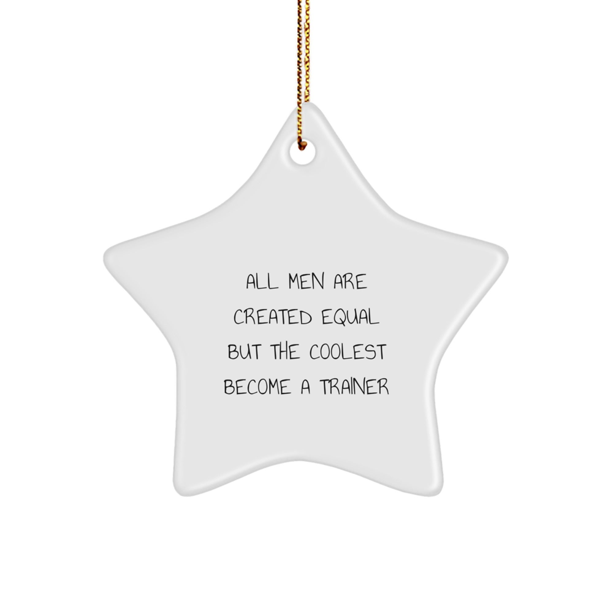 Funny Trainer Gifts from Men, Unique Trainer Star Ornament for Christmas, Inspirational Quote for Trainer Friends - Image 1