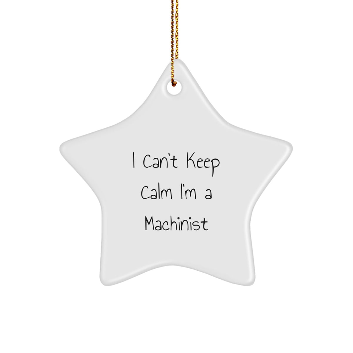 Bold Machinist Star Ornament Christmas Gift for Friends - Image 1