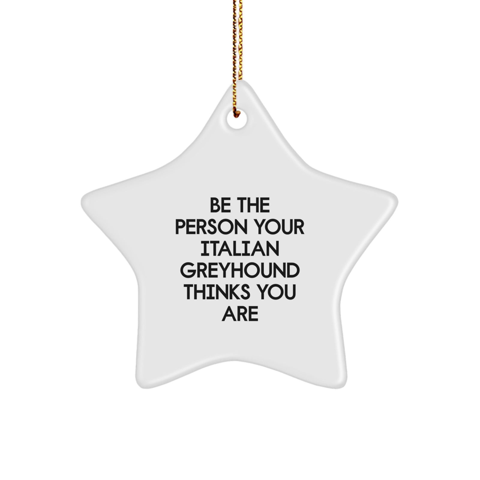 Funny Italian Greyhound Dog Star Ornament Gifts from Men or Women for Christmas, Be The Person They Think You Are - Image 1