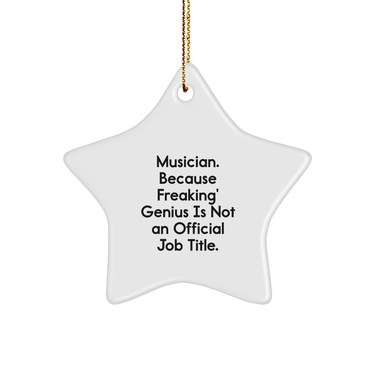 Funny Musician Gifts from Men, Unique Star Ornament for Musician Friends, Christmas Unique Gifts for Women - Image 1