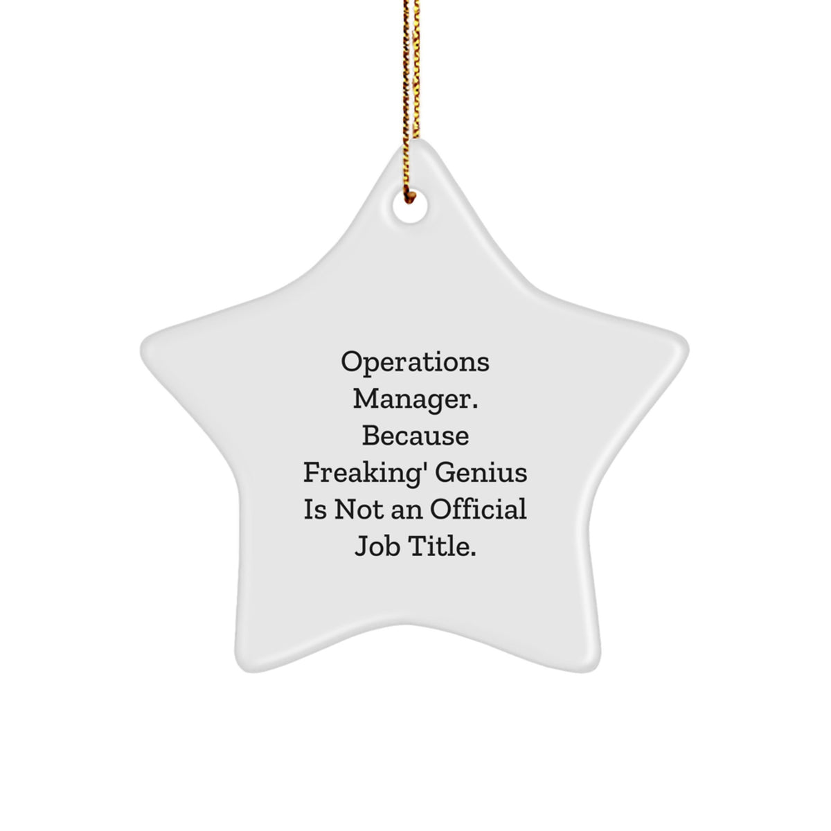 Funny Operations Manager Gifts from Men to Operations Manager for Christmas Unique Star Ornament, Office Humor Star Shaped Decoration for Women, Coworkers, Family - Image 1