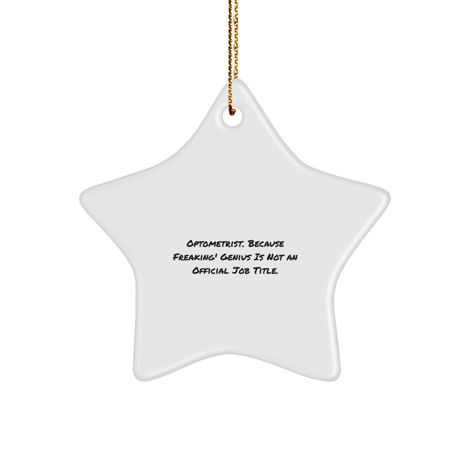 Funny Optometrist Gifts from Friends, Optometrist Star Ornament for Christmas Unique Gifts, Optometrist Appreciation Star Shaped Decoration - Image 1