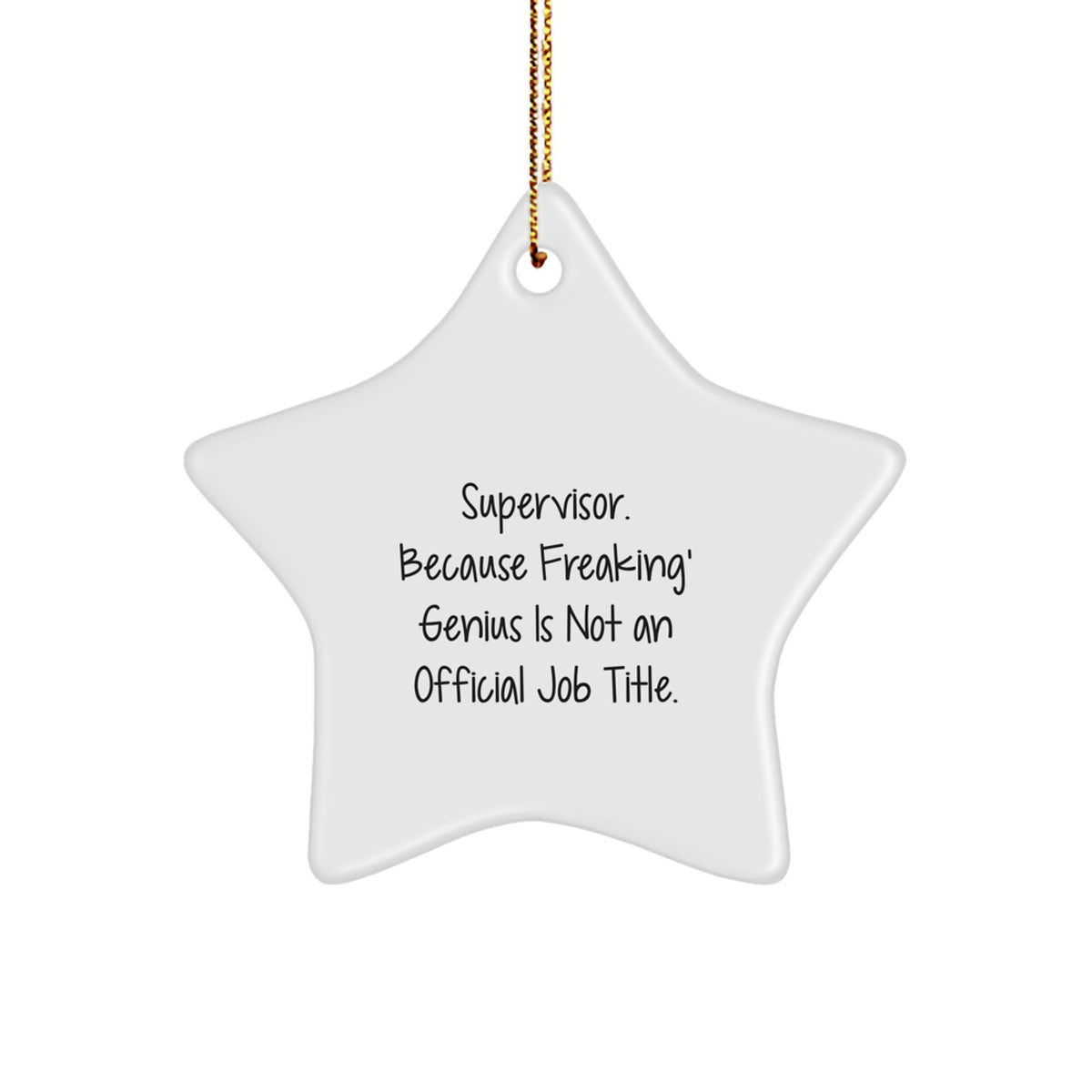 Supervisor Keepsake Bright Star Christmas Ornament for Him Gift - Image 1