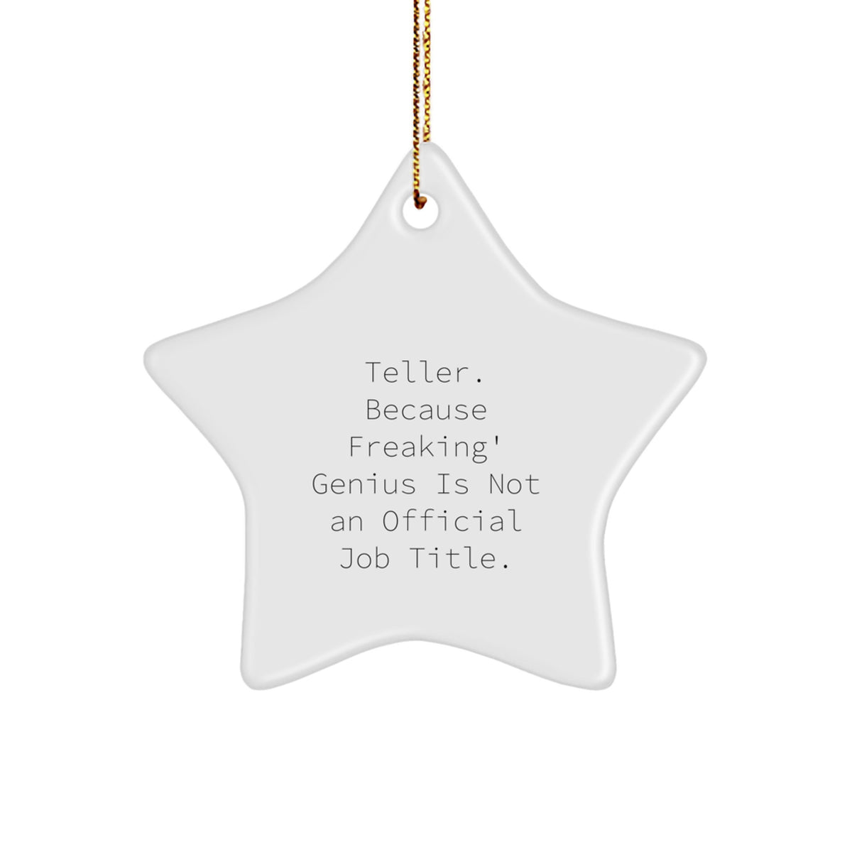 Funny Teller Inspired Star Ornament Gifts from Friends for Teller, Star Shaped Christmas Unique Gifts - Image 1