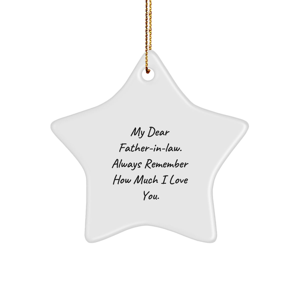 Christmas Gift for Her Star Ornament for Father-in-law Present - Image 1