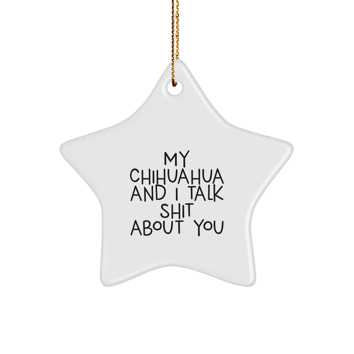 Chihuahua Star Ornament Keepsake for Him Christmas Gift Surprise Holiday - Image 1