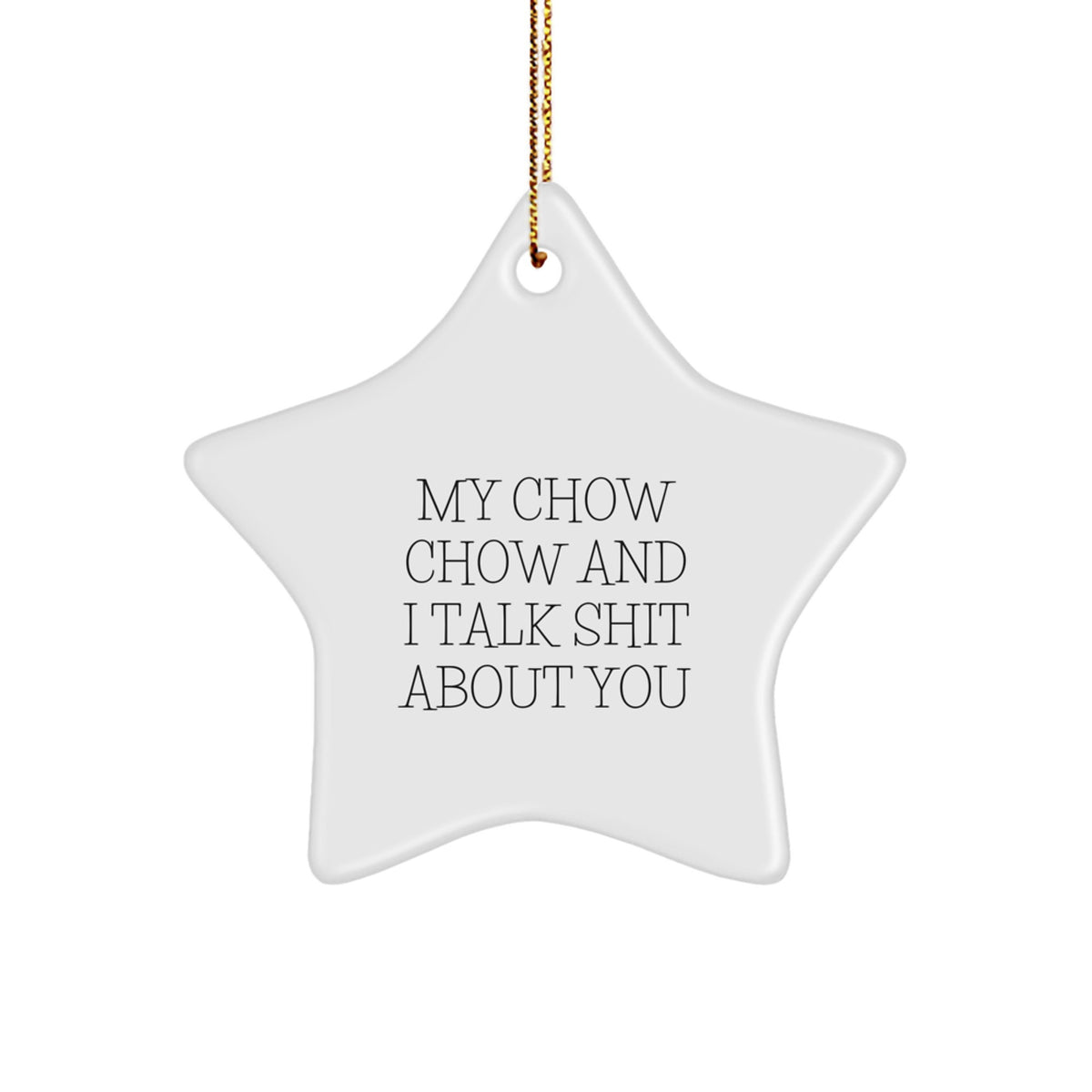 Christmas Gift for Her Chow Chow Star Tree Ornament Present - Image 1
