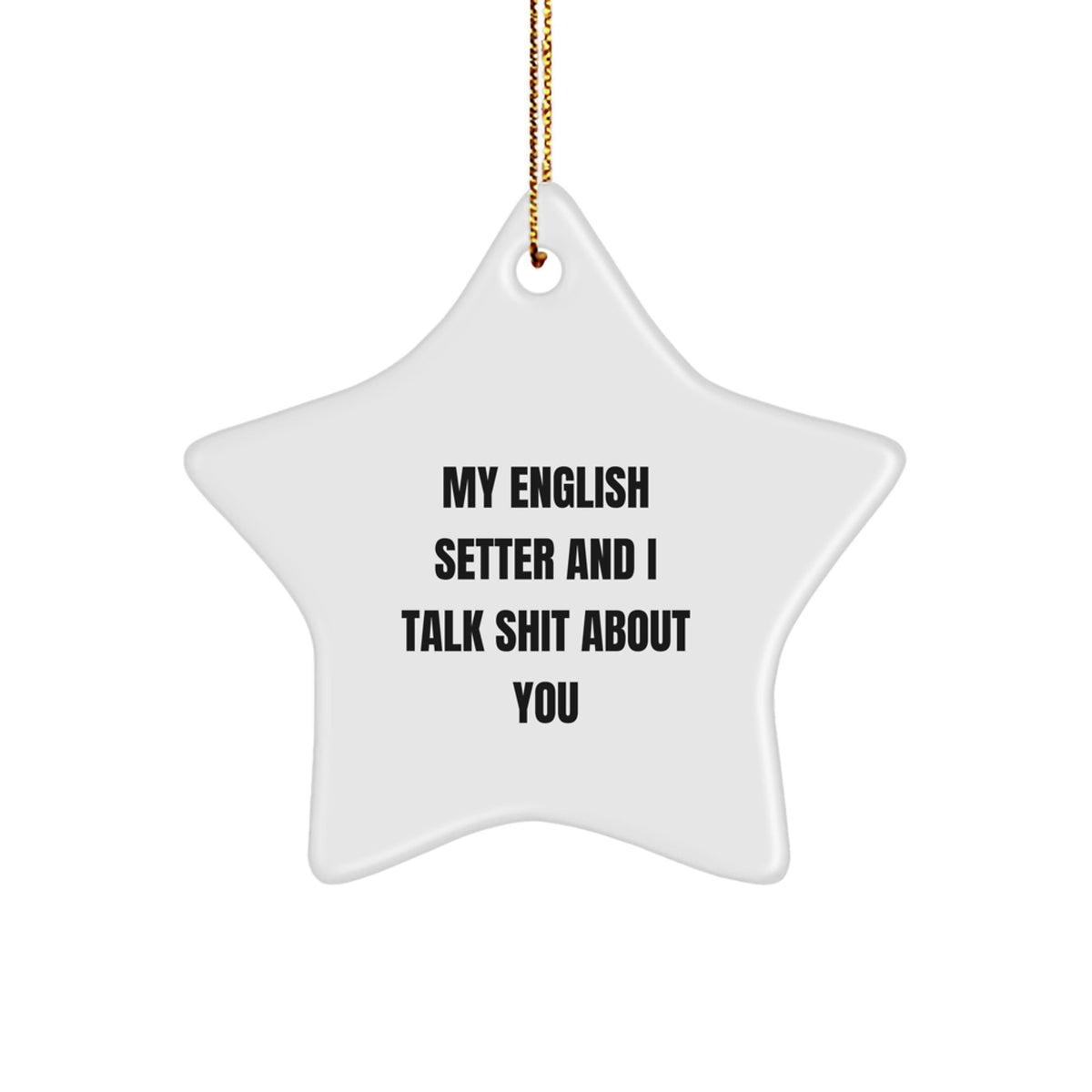 Whimsical English Setter Star Ornament for Friends Christmas Gift - Image 1