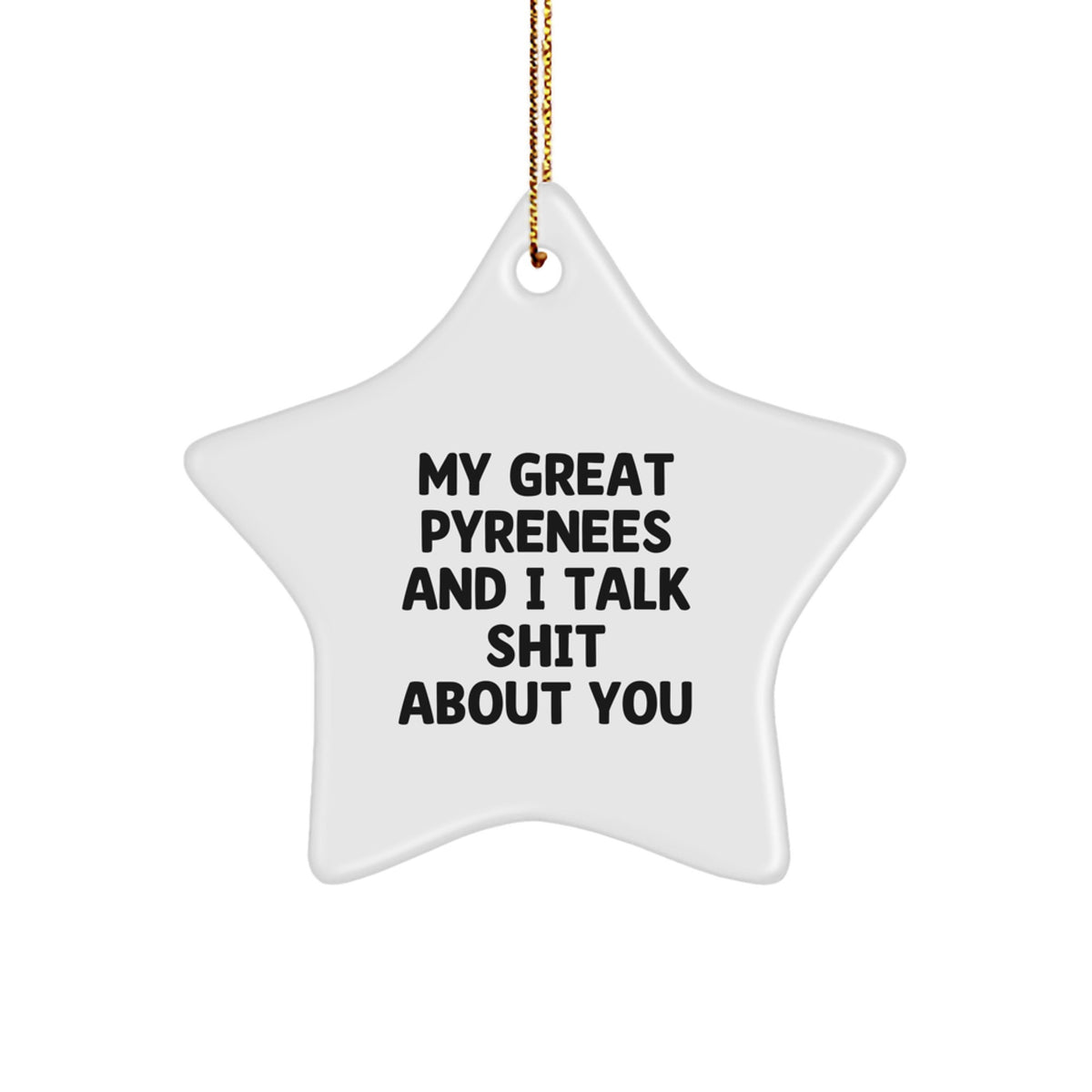 Great Pyrenees Star Ornament Idea for Coworkers Christmas Gift - Image 1