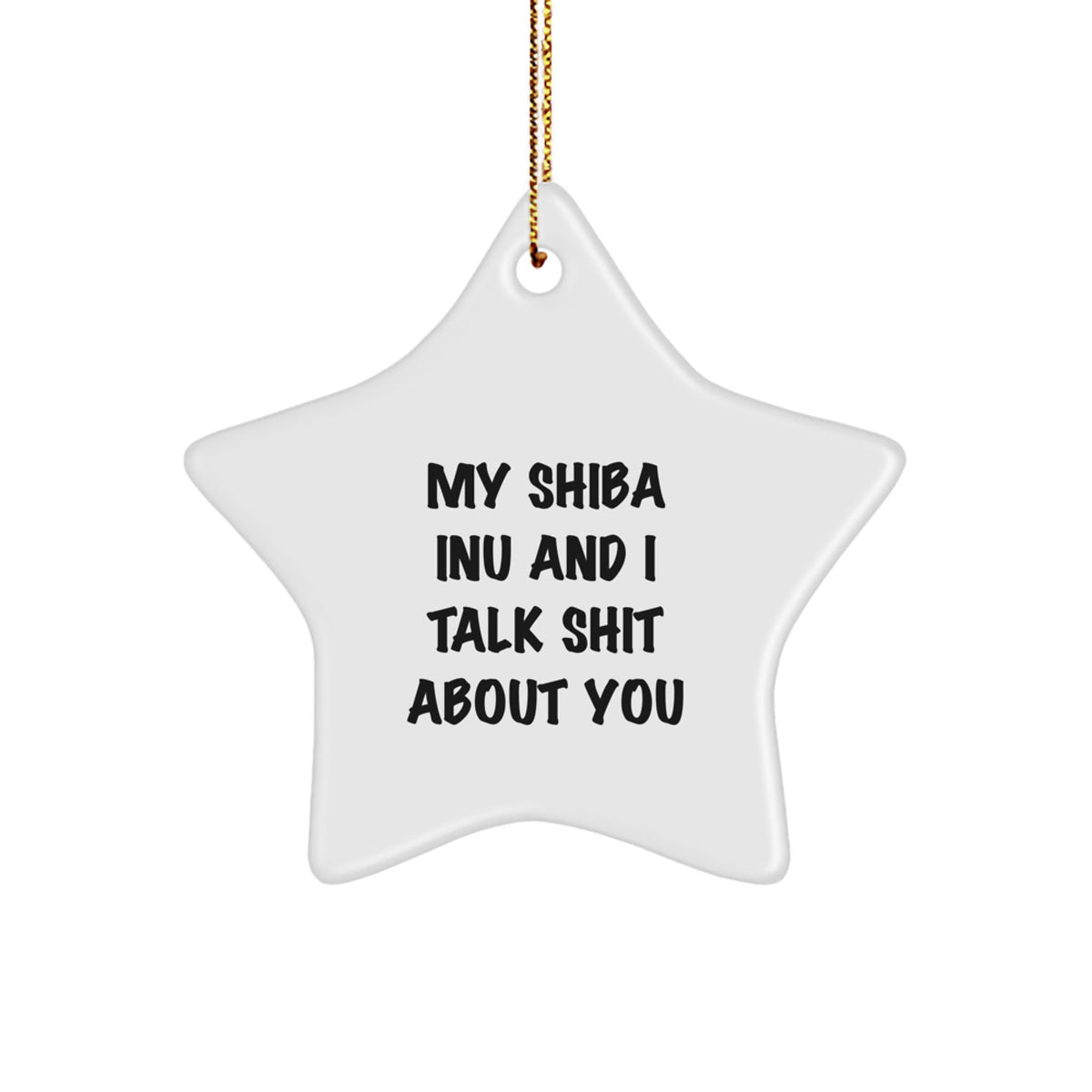 Sassy Shiba Inu Star Ornament Christmas Gift for Friends - Image 1