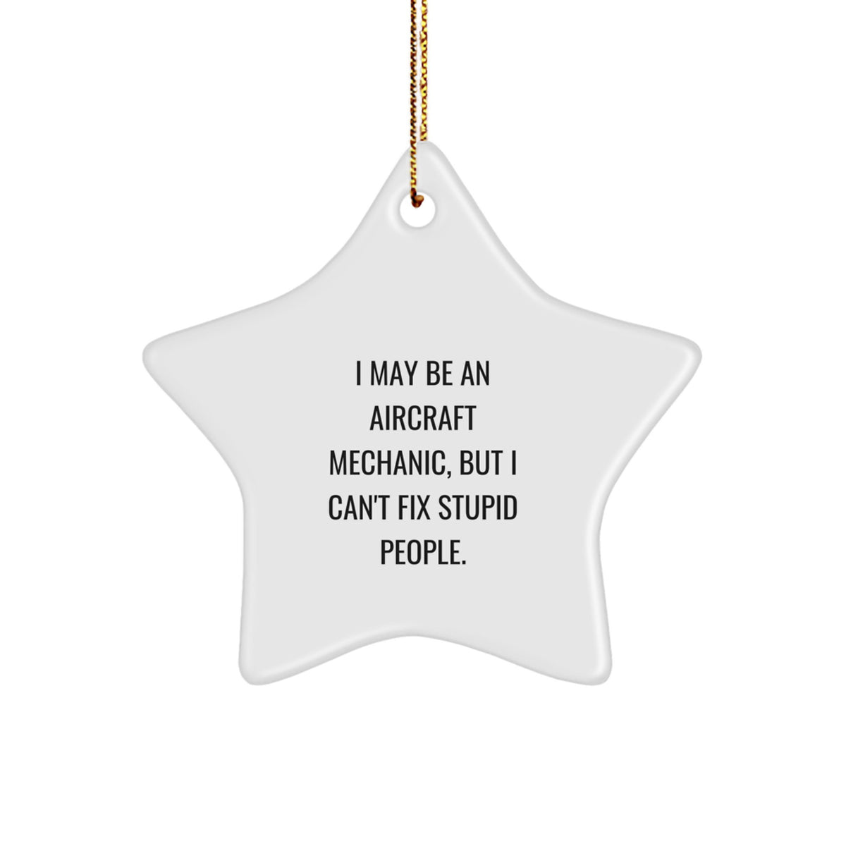 Aircraft Mechanic Memento Star Ornament for Teens Christmas Gift - Image 1