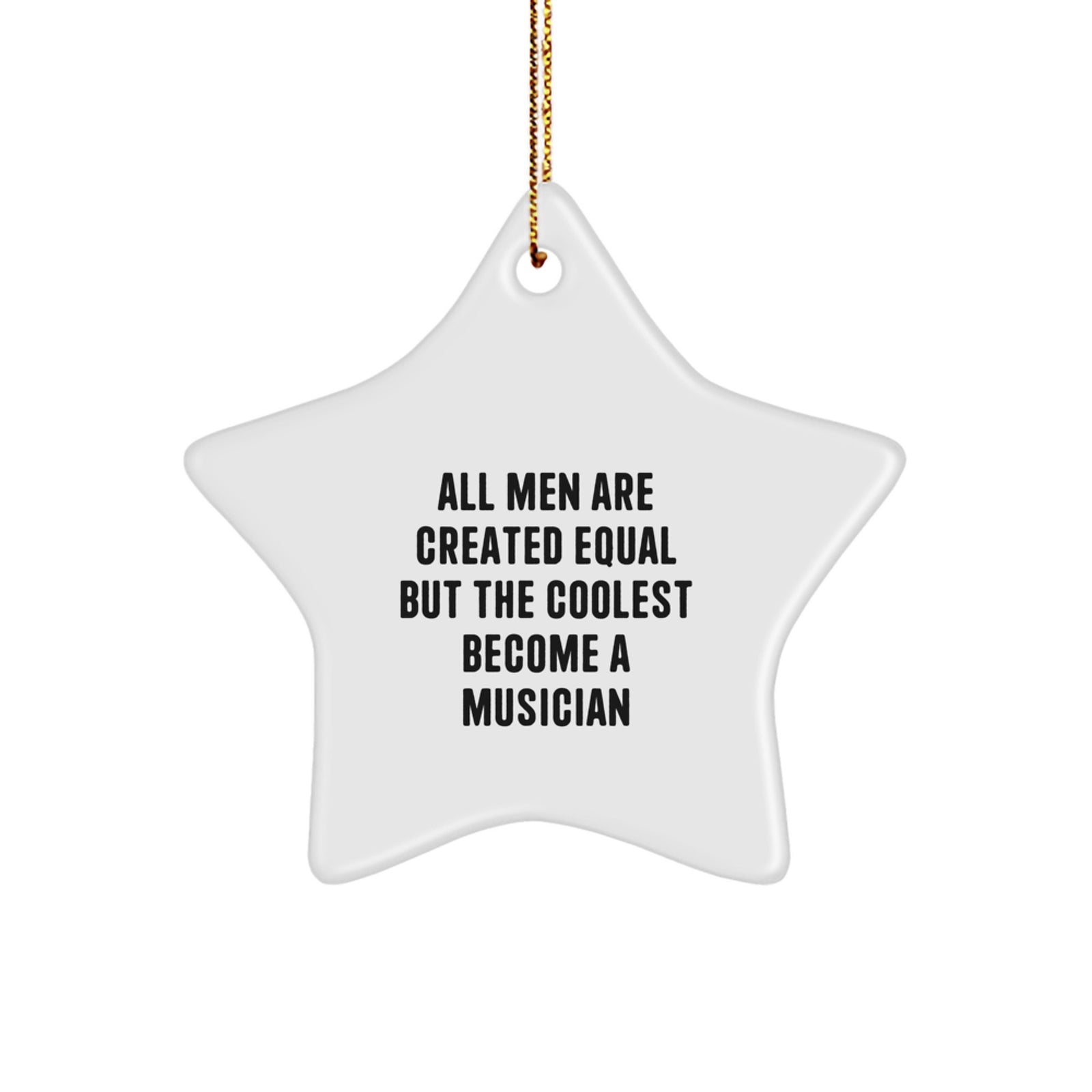 Funny Inspirational Musician Star Ornaments for Gifts from Men to Friends, Unique Musician Gifts for Christmas - Image 1