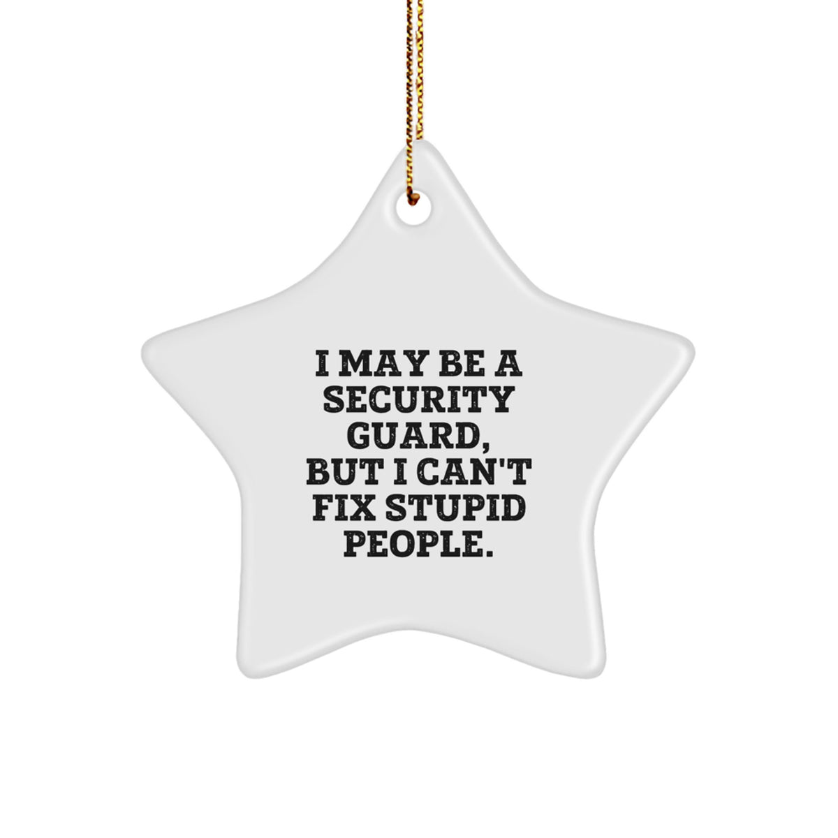 Security Guard Star Ornament for Kids Treasure Christmas Gift - Image 1